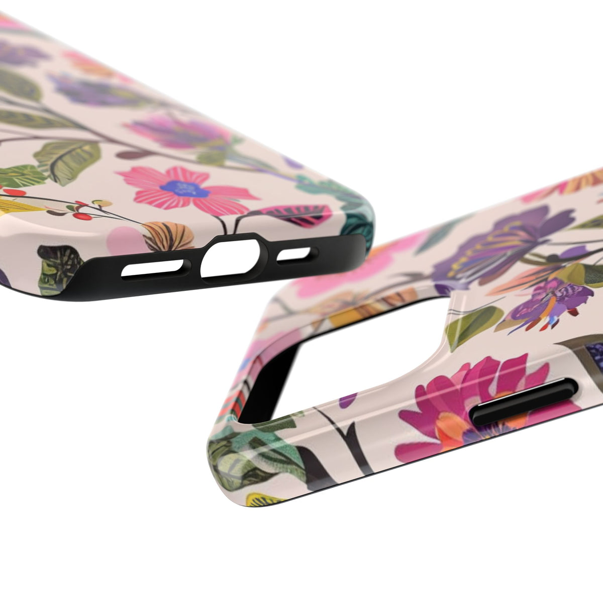 Floral Tough Phone Case – Colorful Botanical Flower Design