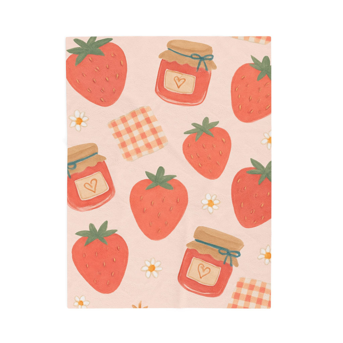 Strawberry Jam Velveteen Plush Blanket