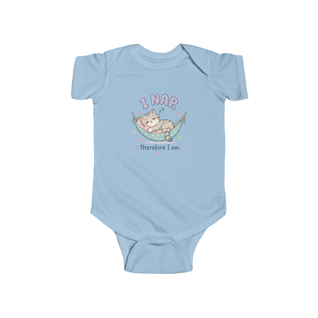 Infant Bodysuit – Cute Nap Time Baby Onesie (“I Nap Therefore I Am”)