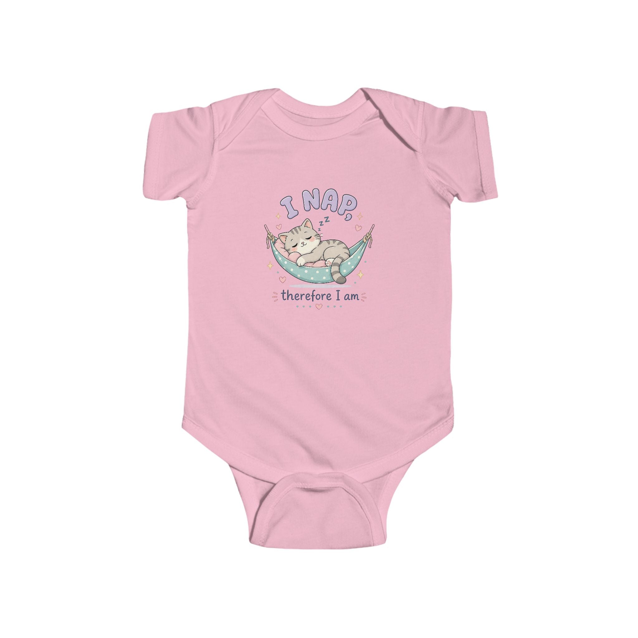 Infant Bodysuit – Cute Nap Time Baby Onesie (“I Nap Therefore I Am”)