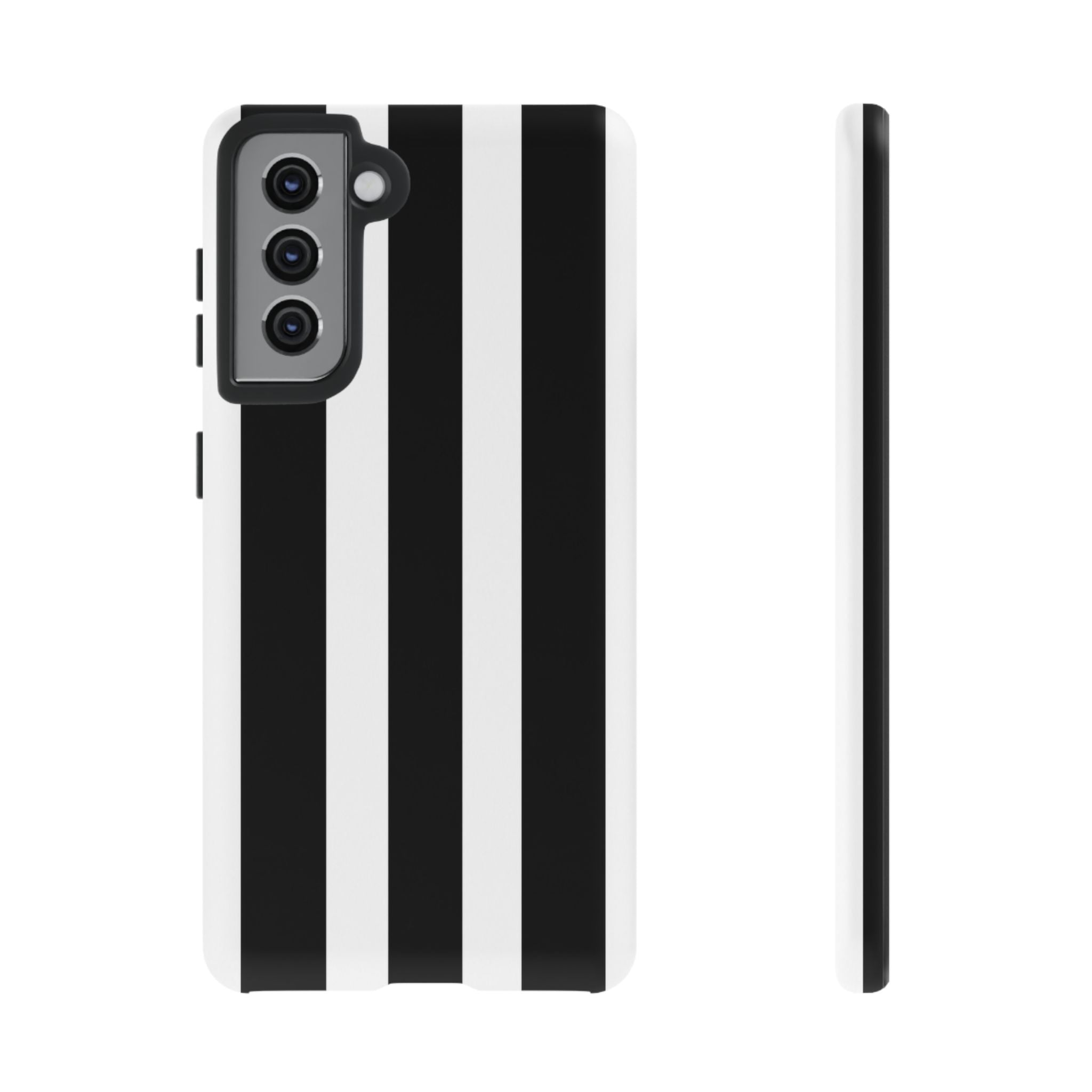 Black & White Vertical Stripe Phone Case — Tough Protective iPhone Cover