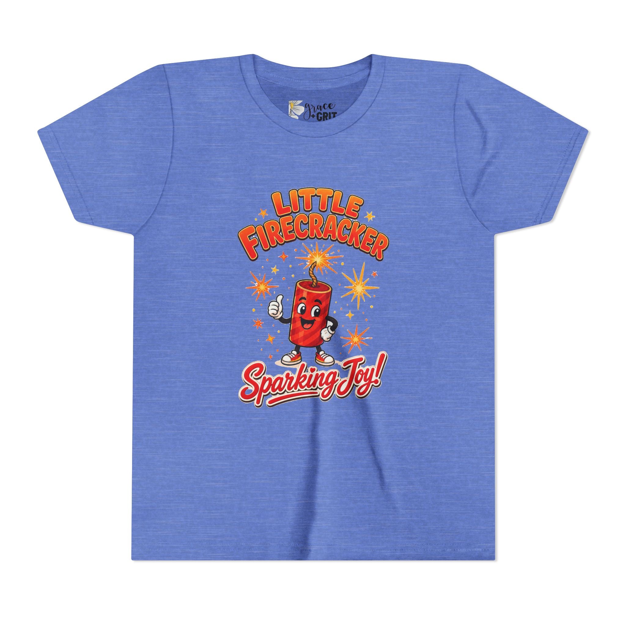 Little Firecracker Youth Tee – "Sparking Joy" Patriotic Kids Shirt