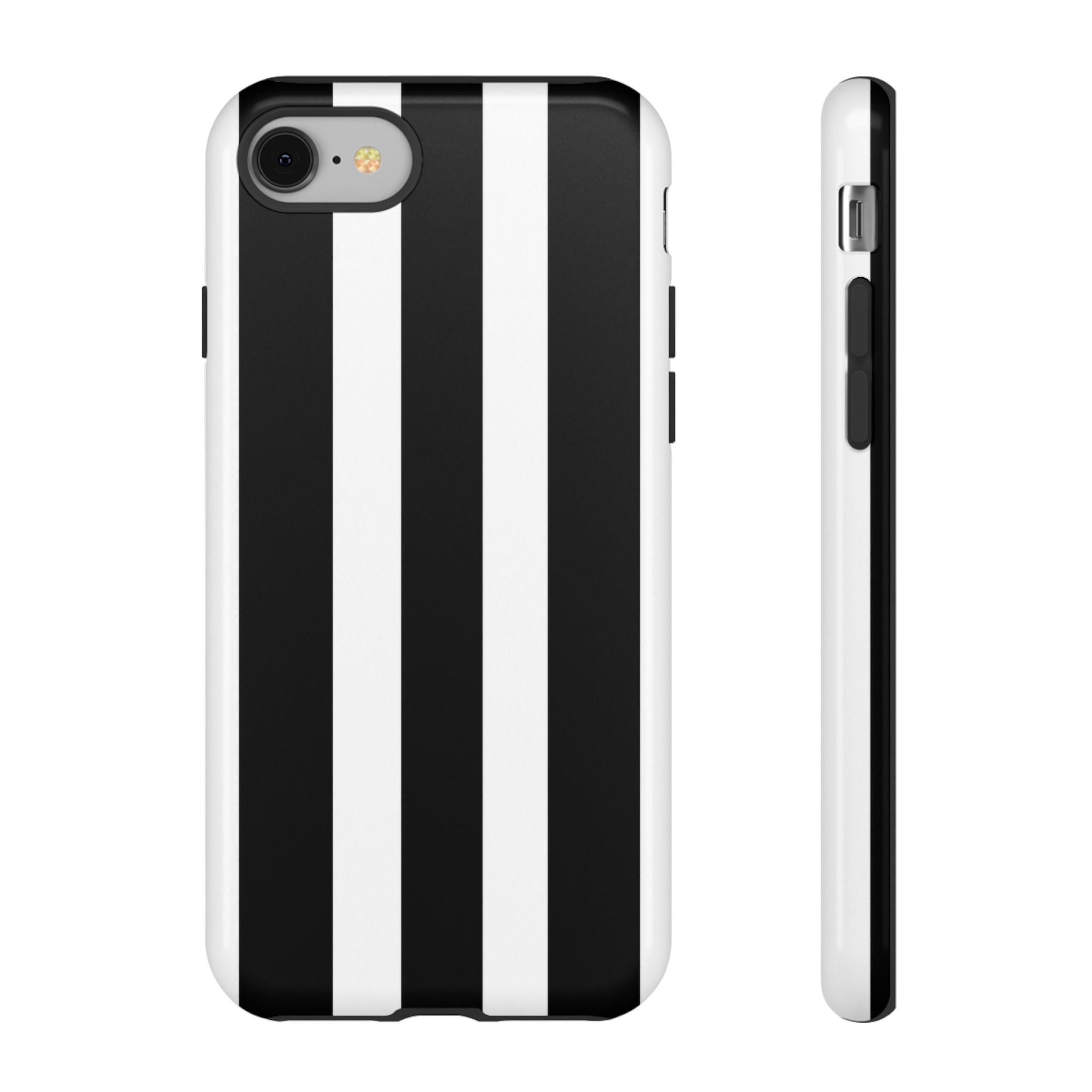 Black & White Vertical Stripe Phone Case — Tough Protective iPhone Cover