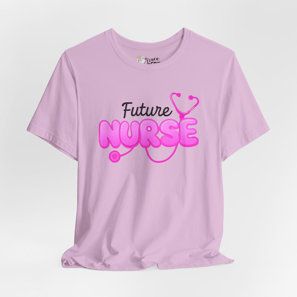Future Nurse T-Shirt – Pink Stethoscope Nursing Student Tee