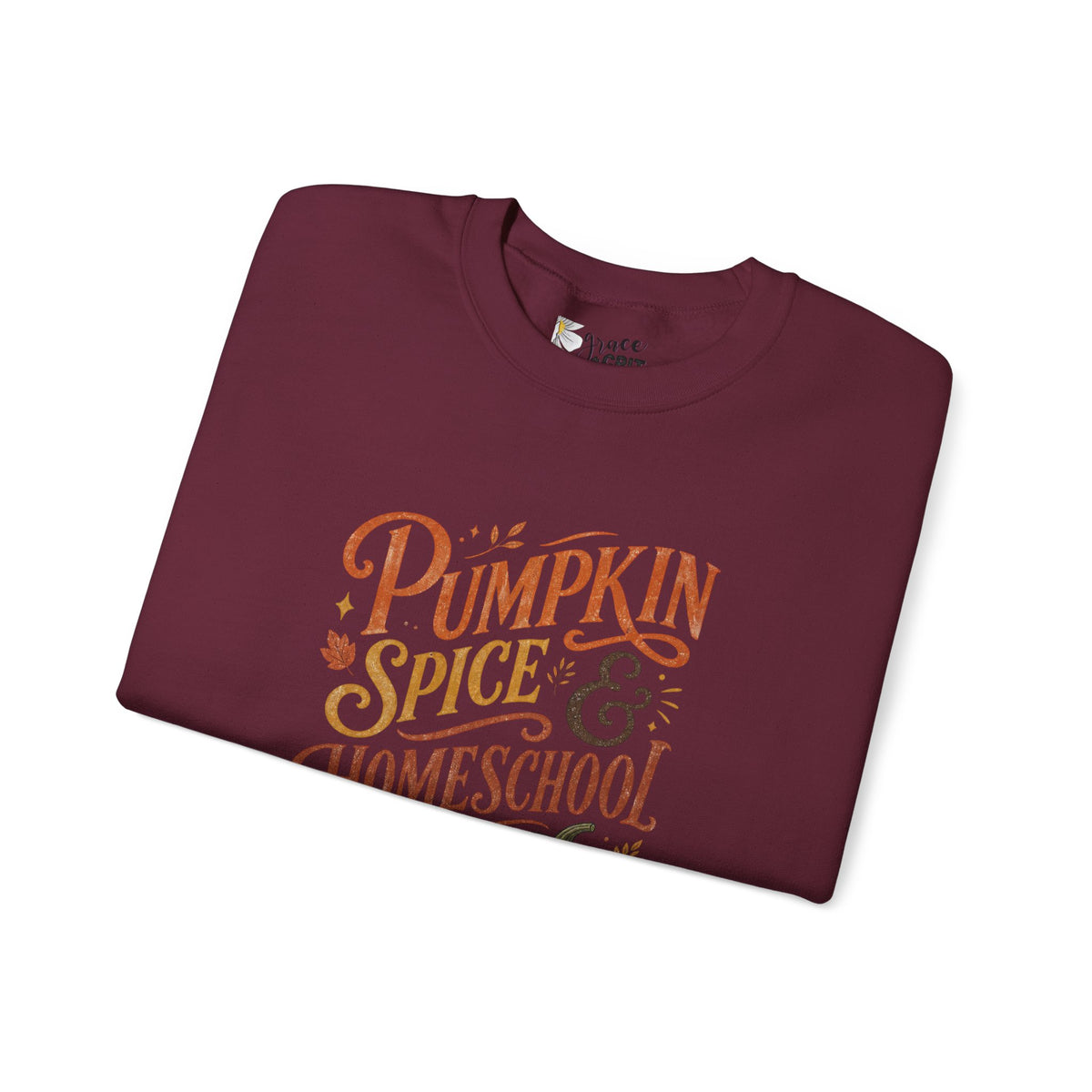 Pumpkin Spice Homeschool Life Sweatshirt – Fall Cozy Crewneck for Homeschool Moms & Teachers