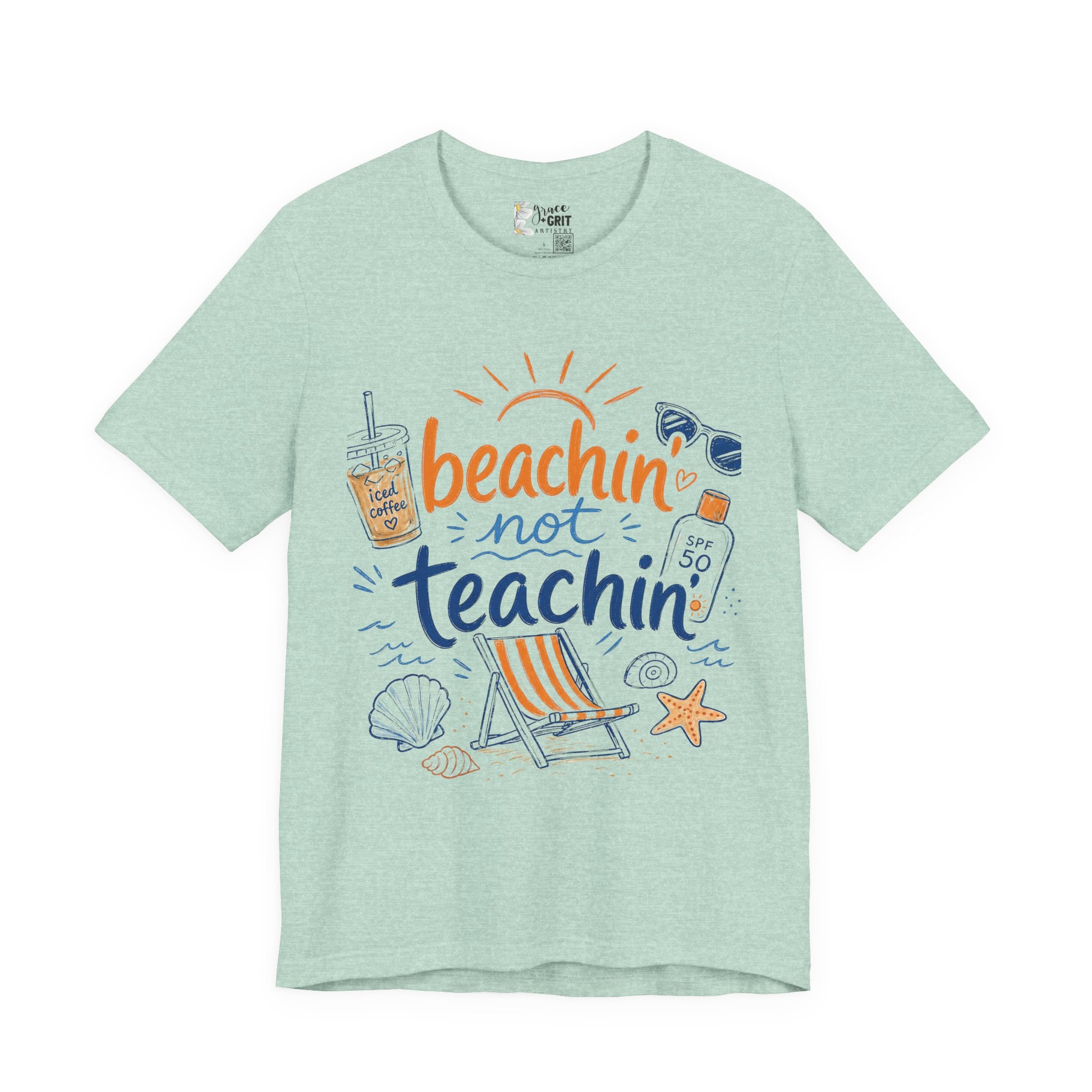 Beachin' Not Teachin' Tee — Summer Teacher Vacation T‑Shirt