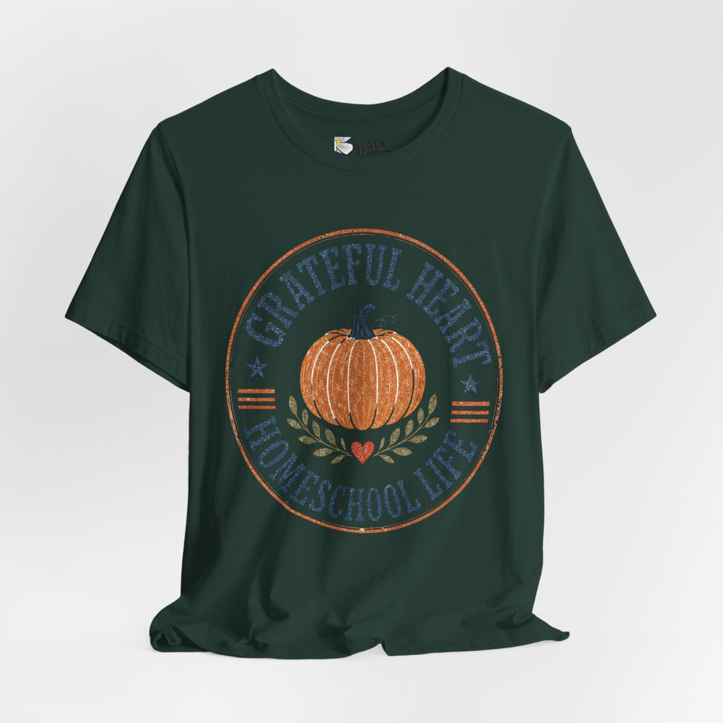 Grateful Hearts Thanksgiving Pumpkin Tee