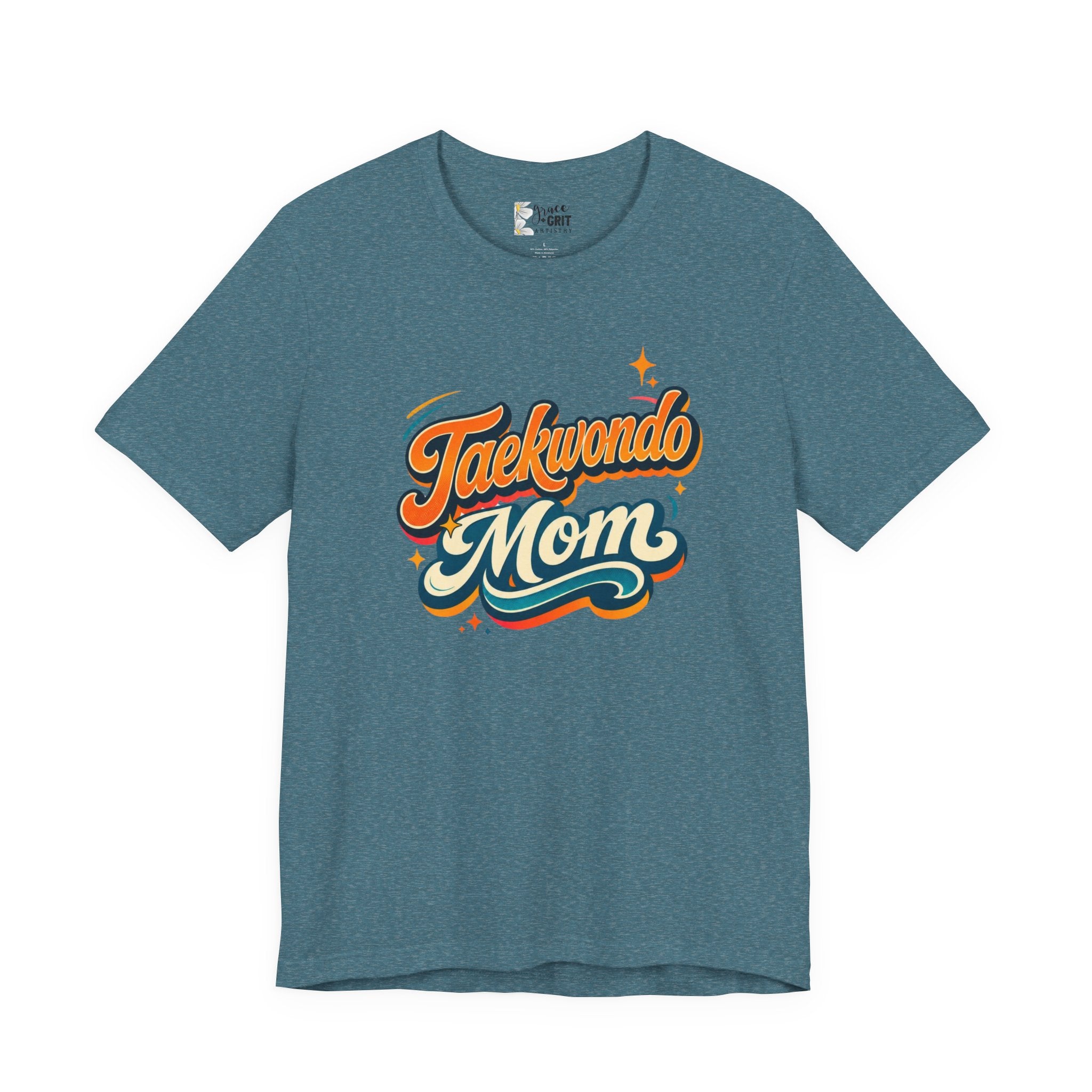 Taekwondo Mom T-Shirt | Retro Script Martial Arts Mom Tee