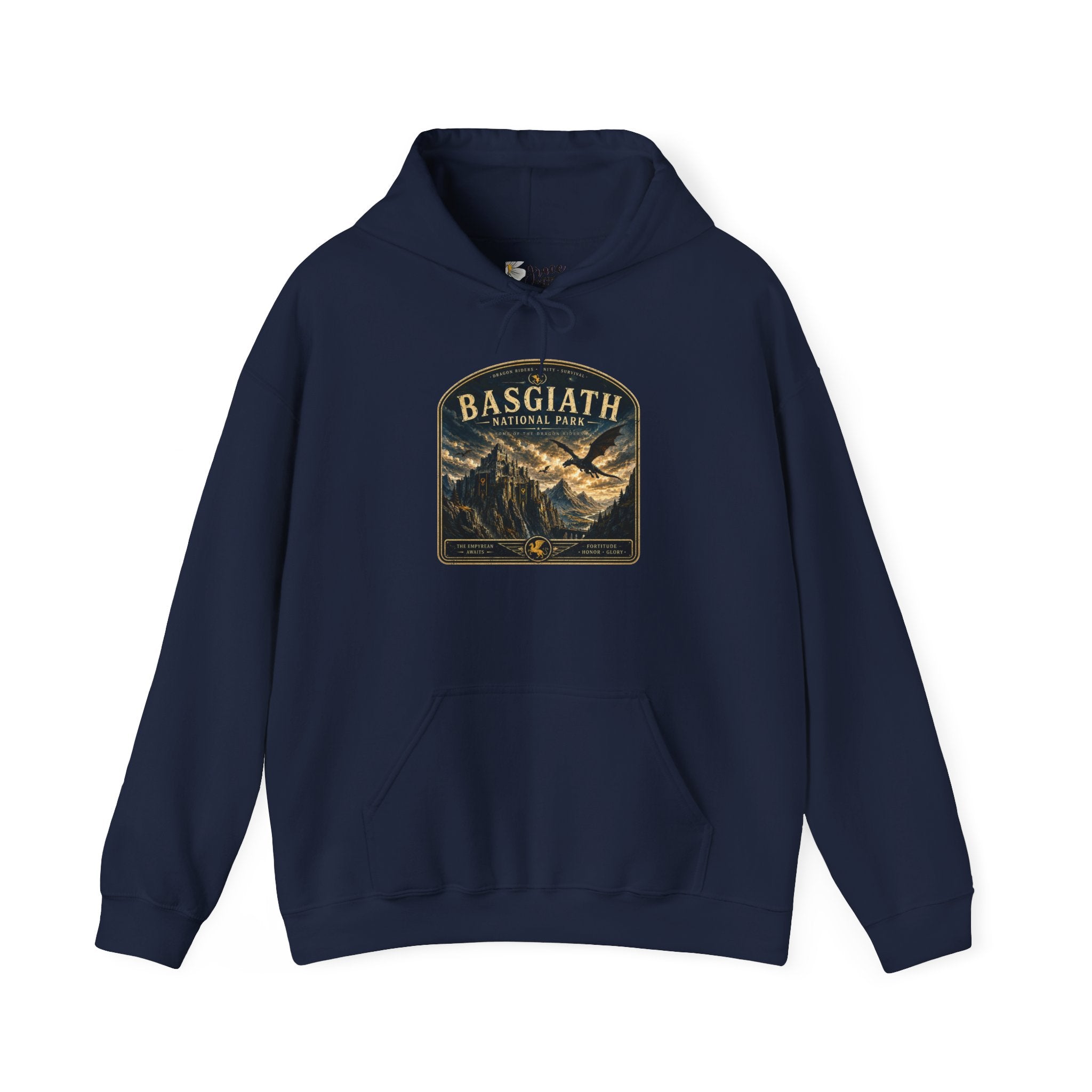 Basgiath Mountain Hoodie – Vintage Wilderness Adventure Pullover
