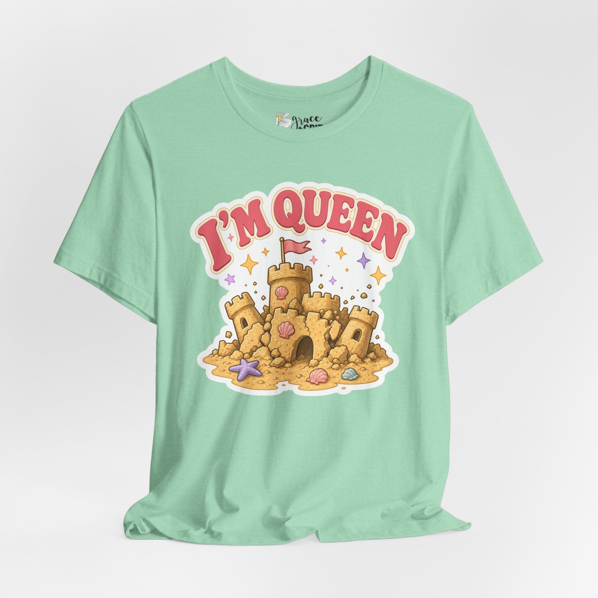 I'm Queen Sandcastle Tee | Cute Beach Princess Graphic Shirt