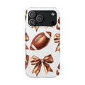 Tough Phone Case – Football & Bow Pattern