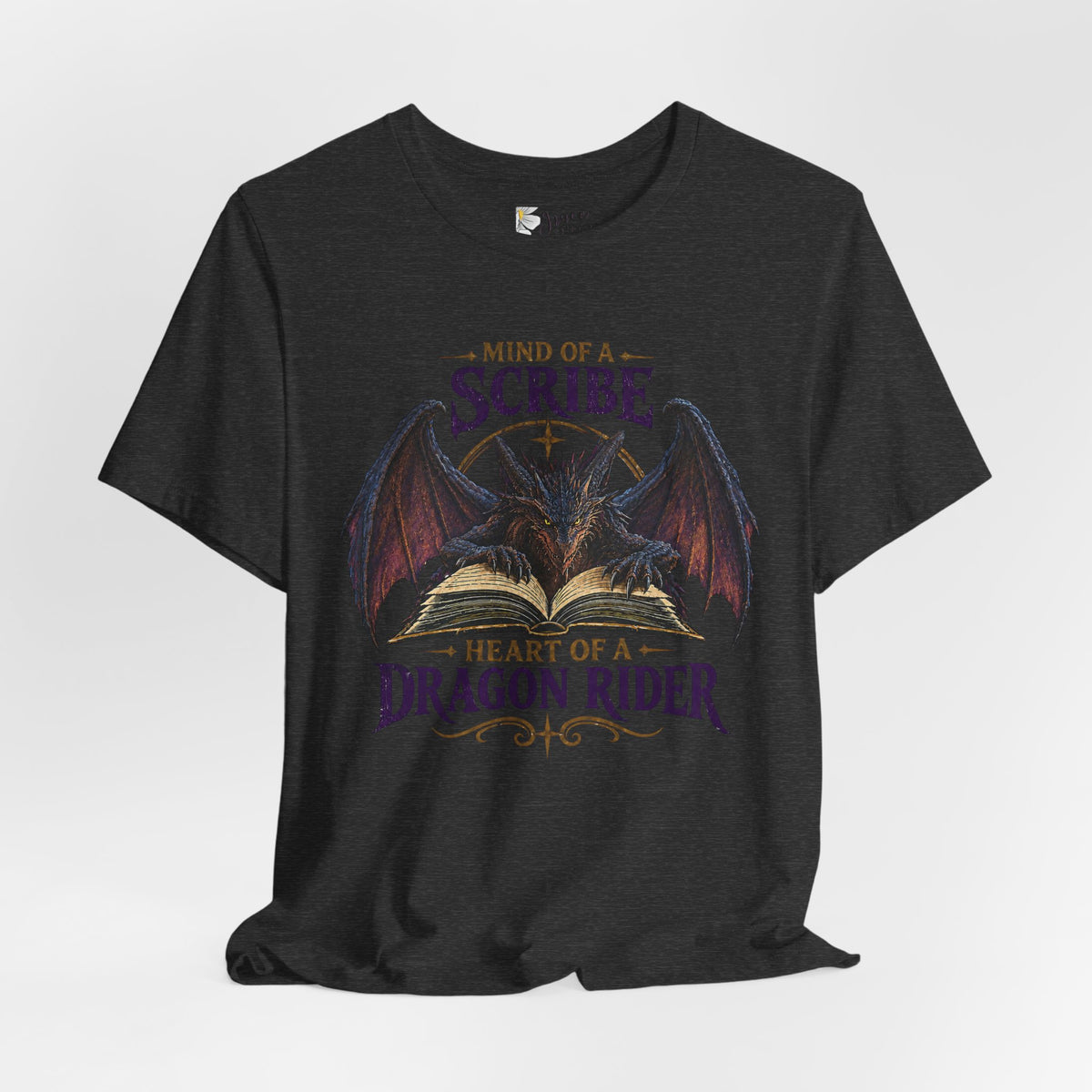 Scribe Dragon Rider T-Shirt — "Mind of a Scribe, Heart of a Dragon Rider" Fantasy Tee