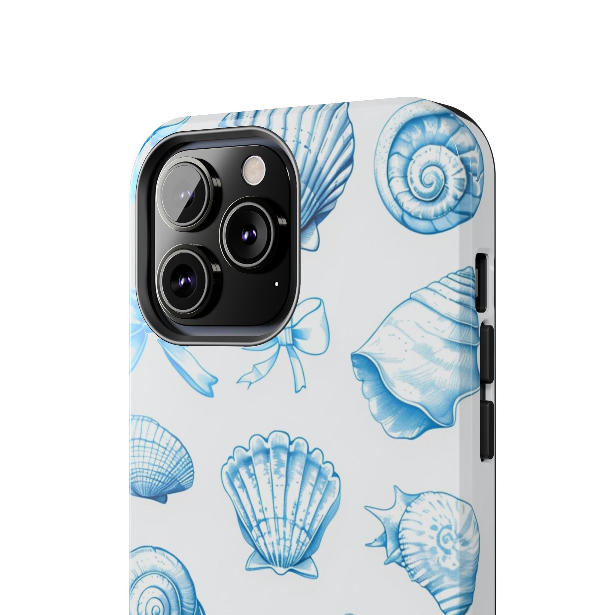 Seashell Blue Tough Phone Case – Coastal Shell Pattern Protective Cover