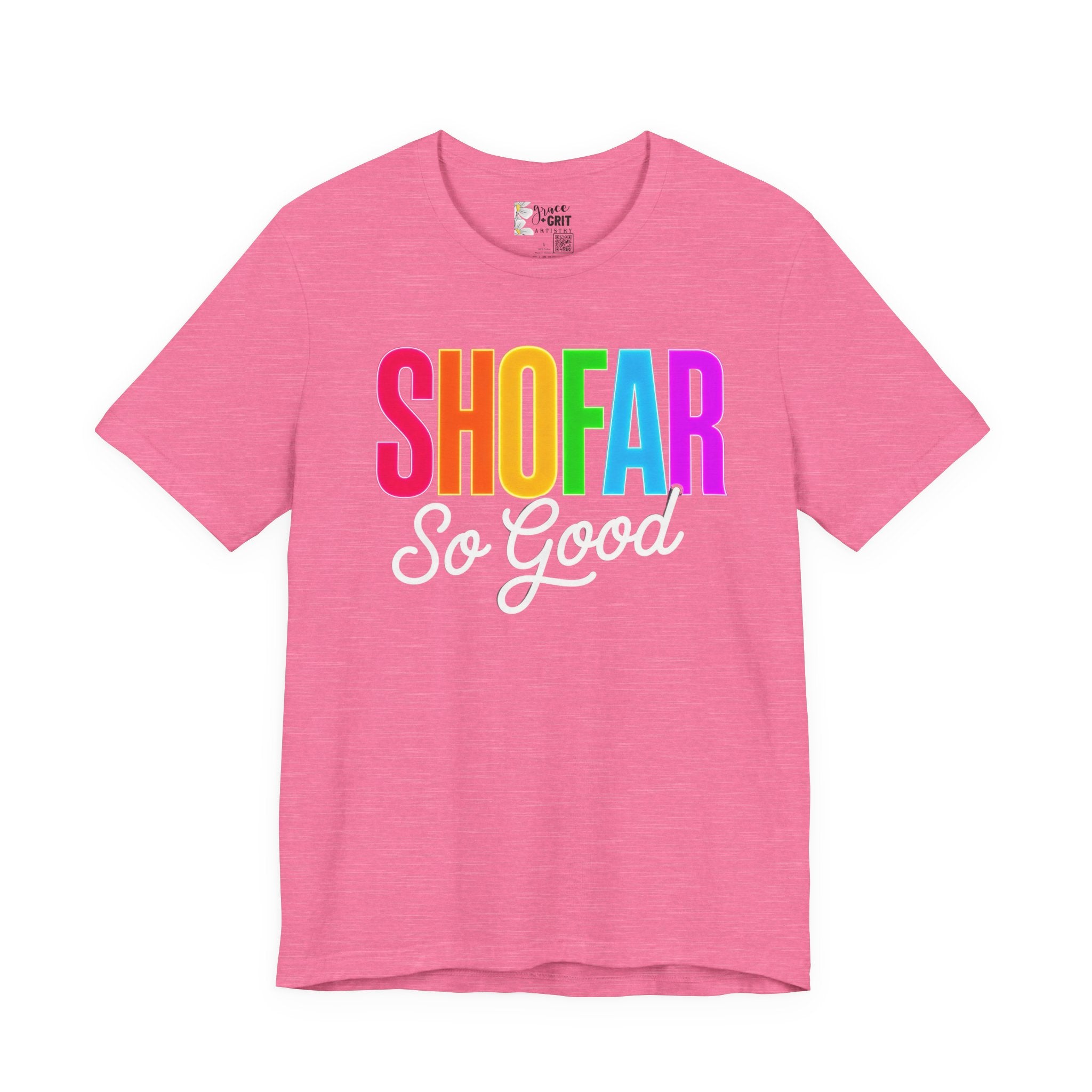 Shofar So Good Tee - Colorful Jewish Holiday Rosh Hashanah T-Shirt