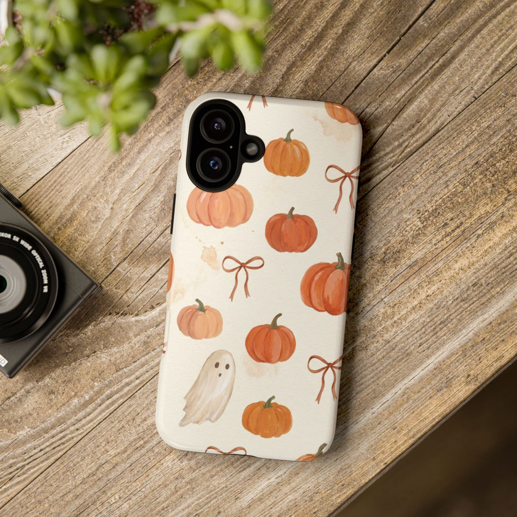 Autumn Pumpkin Ghost Tough Phone Case