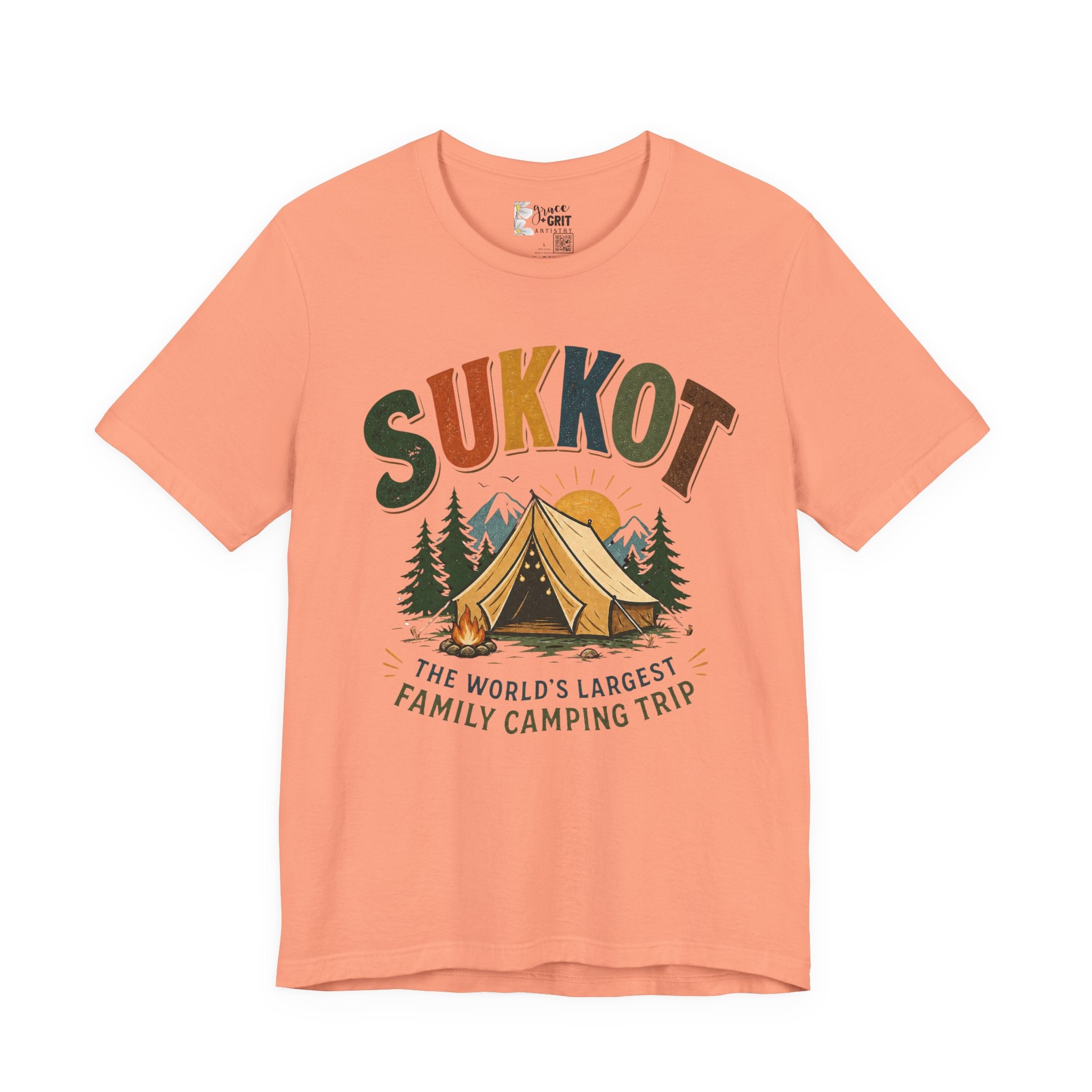 Sukkot Camping T-Shirt — "Sukkot: The World's Largest Family Camping Trip"