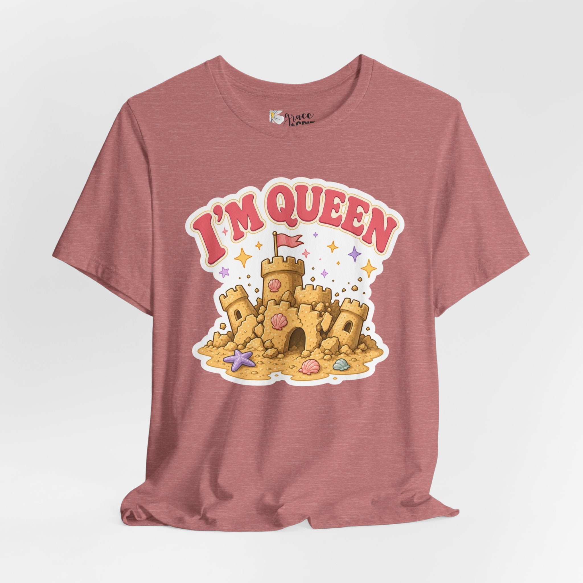 I'm Queen Sandcastle Tee | Cute Beach Princess Graphic Shirt