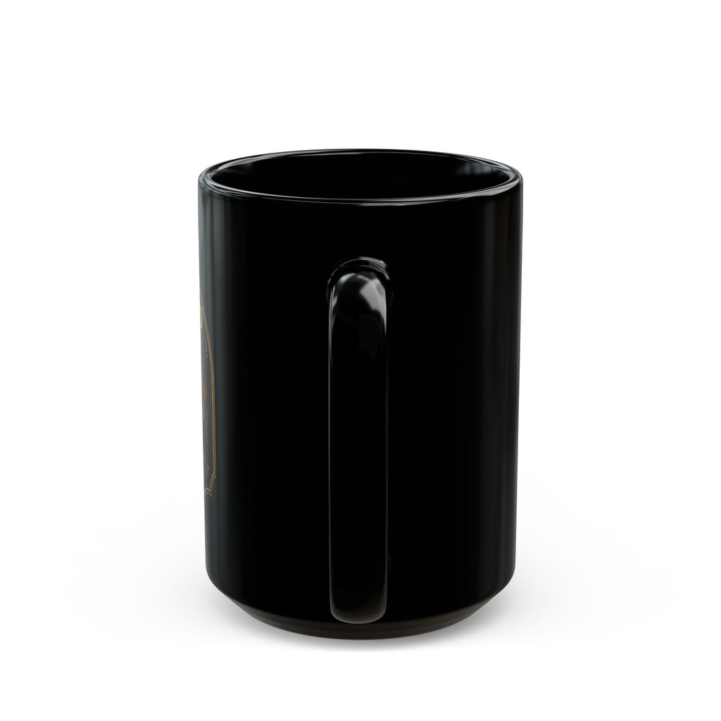 Camp Half-Blood Black Mug — Mythical Cabin & Campfire Coffee Cup (11oz/15oz)