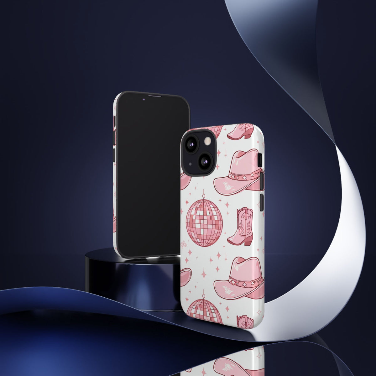 Pink Cowboy Boots & Disco Balls Tough Phone Case