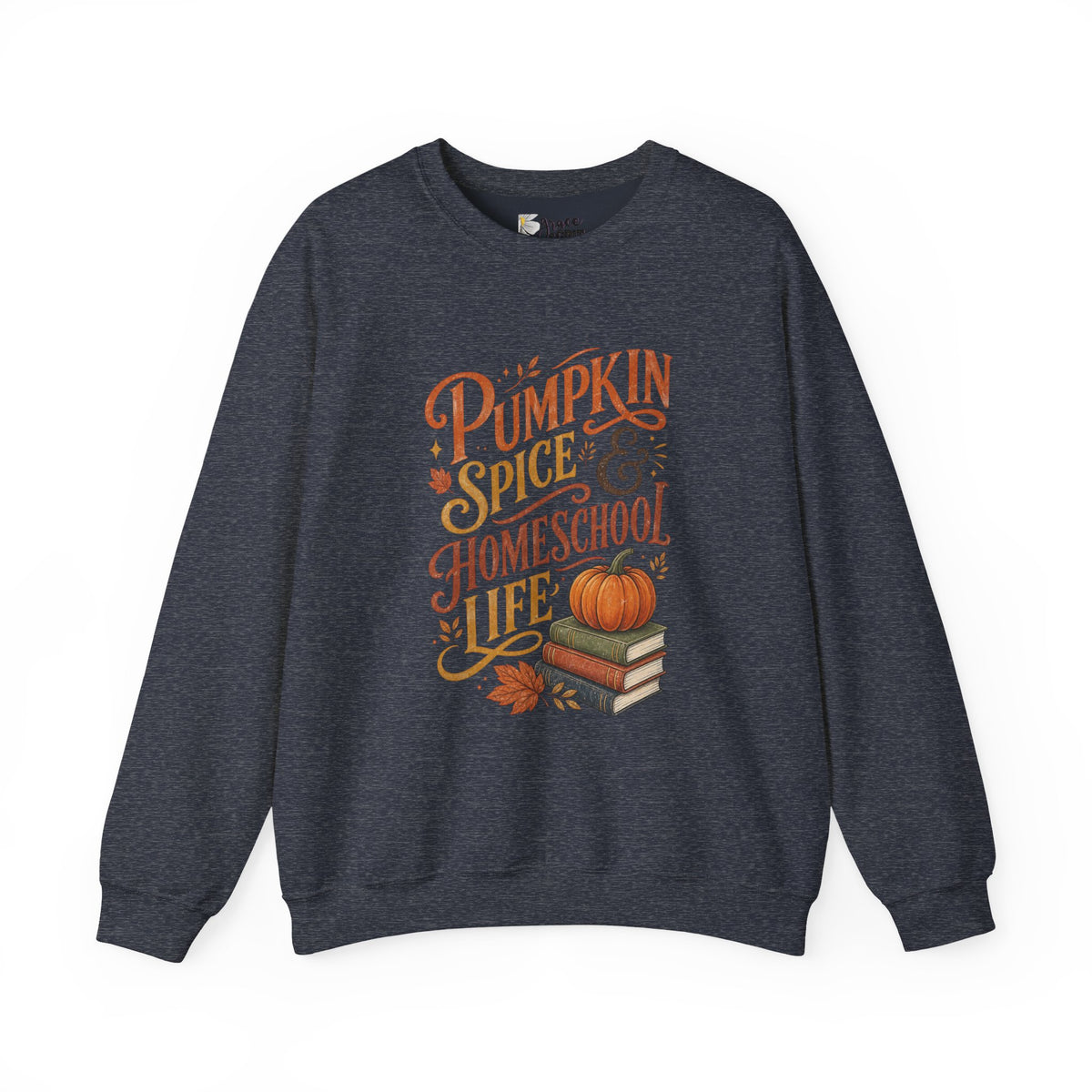 Pumpkin Spice Homeschool Life Sweatshirt – Fall Cozy Crewneck for Homeschool Moms & Teachers