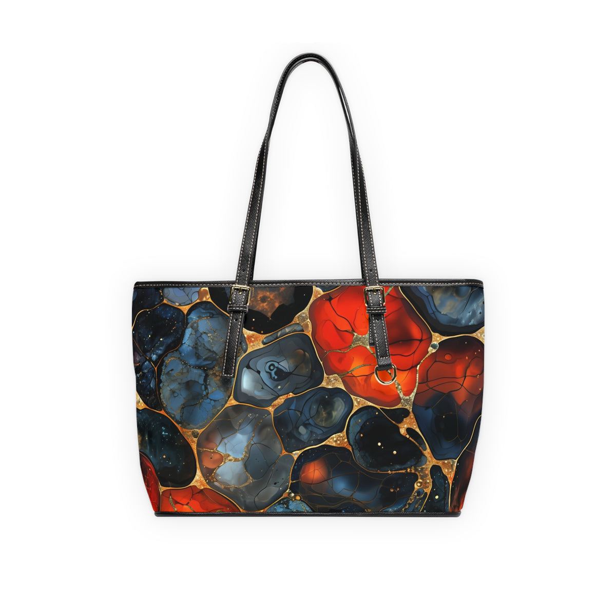 Abstract Agate Pattern PU Leather Shoulder Bag