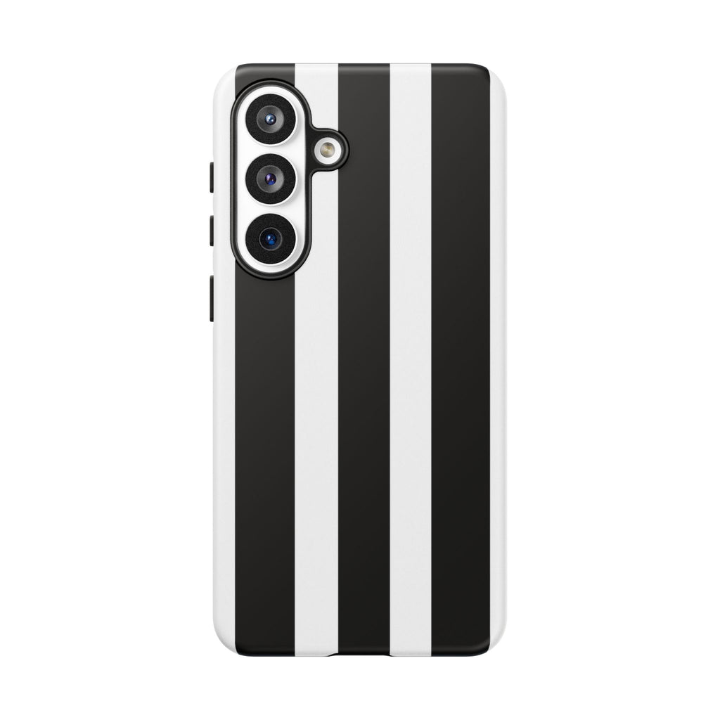 Black & White Vertical Stripe Phone Case — Tough Protective iPhone Cover