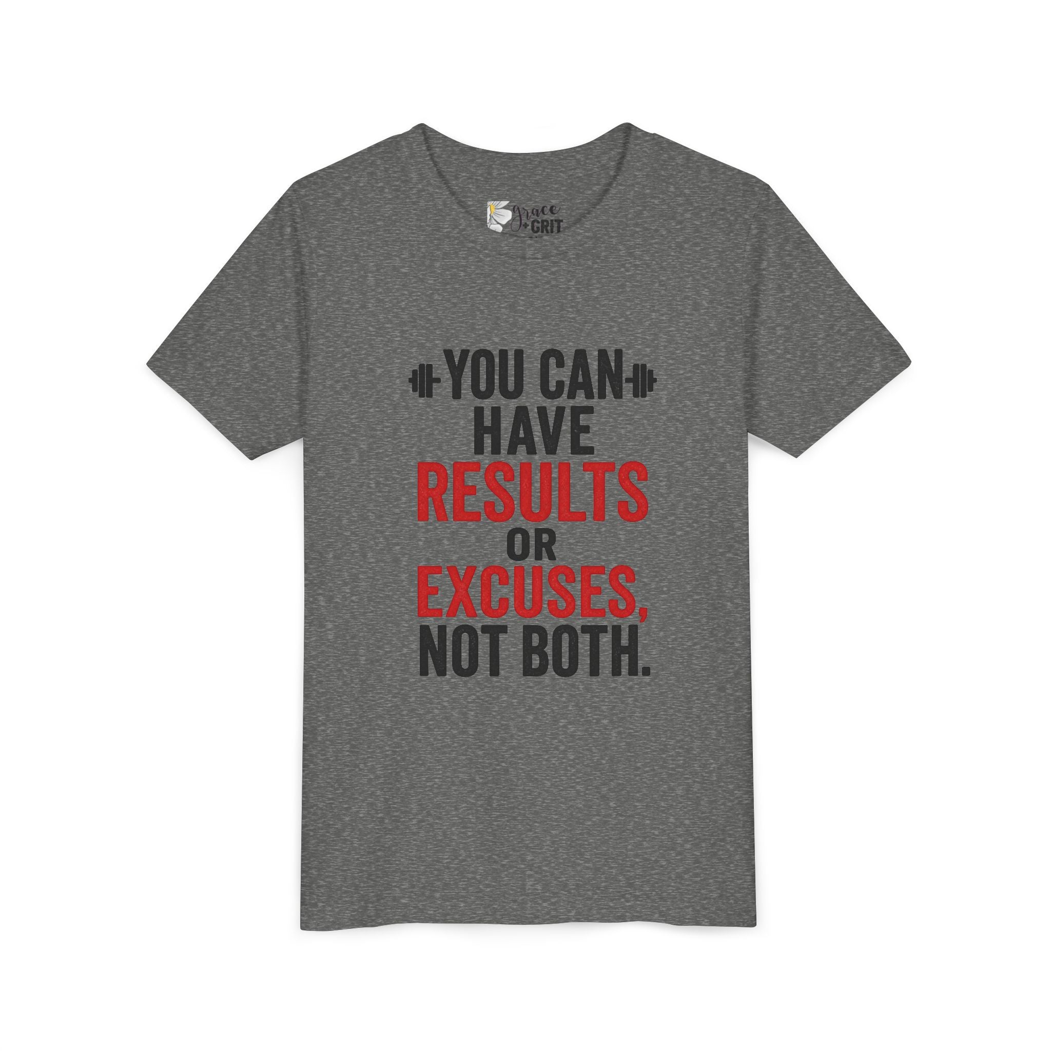 You Can Have Results or Excuses Not Both Youth Tee | Motivational Fitness Shirt