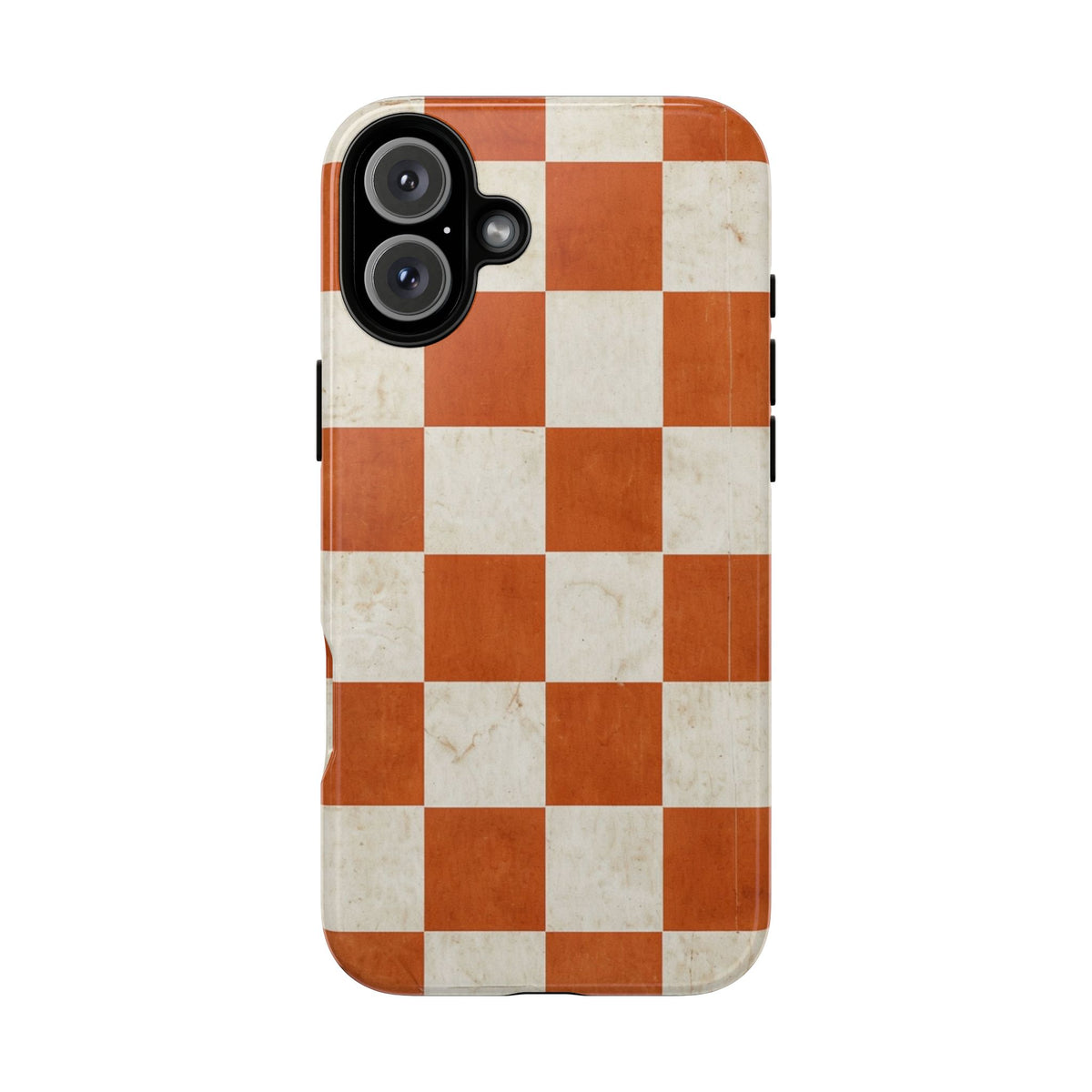 Vintage Orange Checkerboard Tough Phone Case