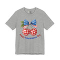 Independence Day Cherry Tee — Patriotic Bow 'Happy Independence Day' T-Shirt