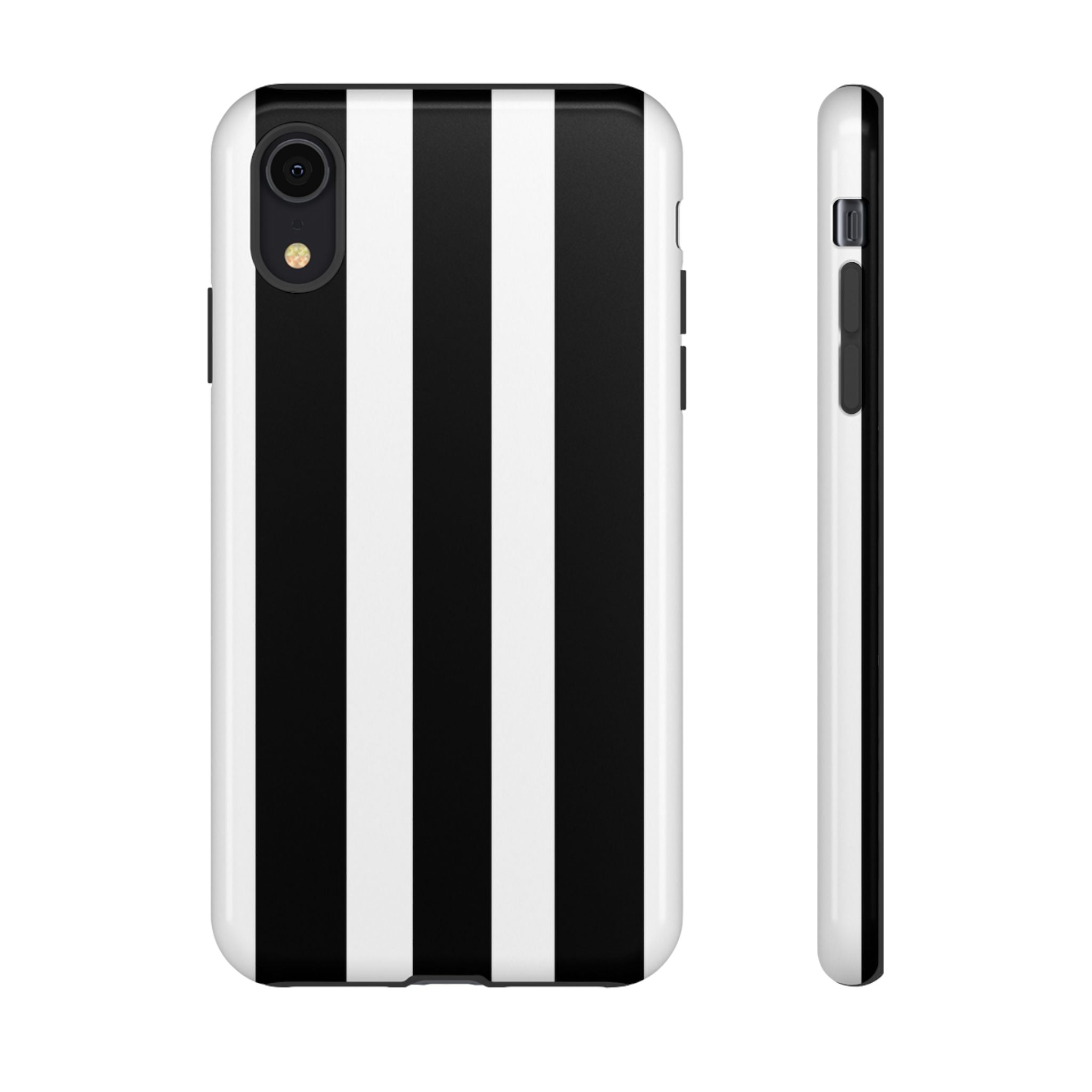 Black & White Vertical Stripe Phone Case — Tough Protective iPhone Cover