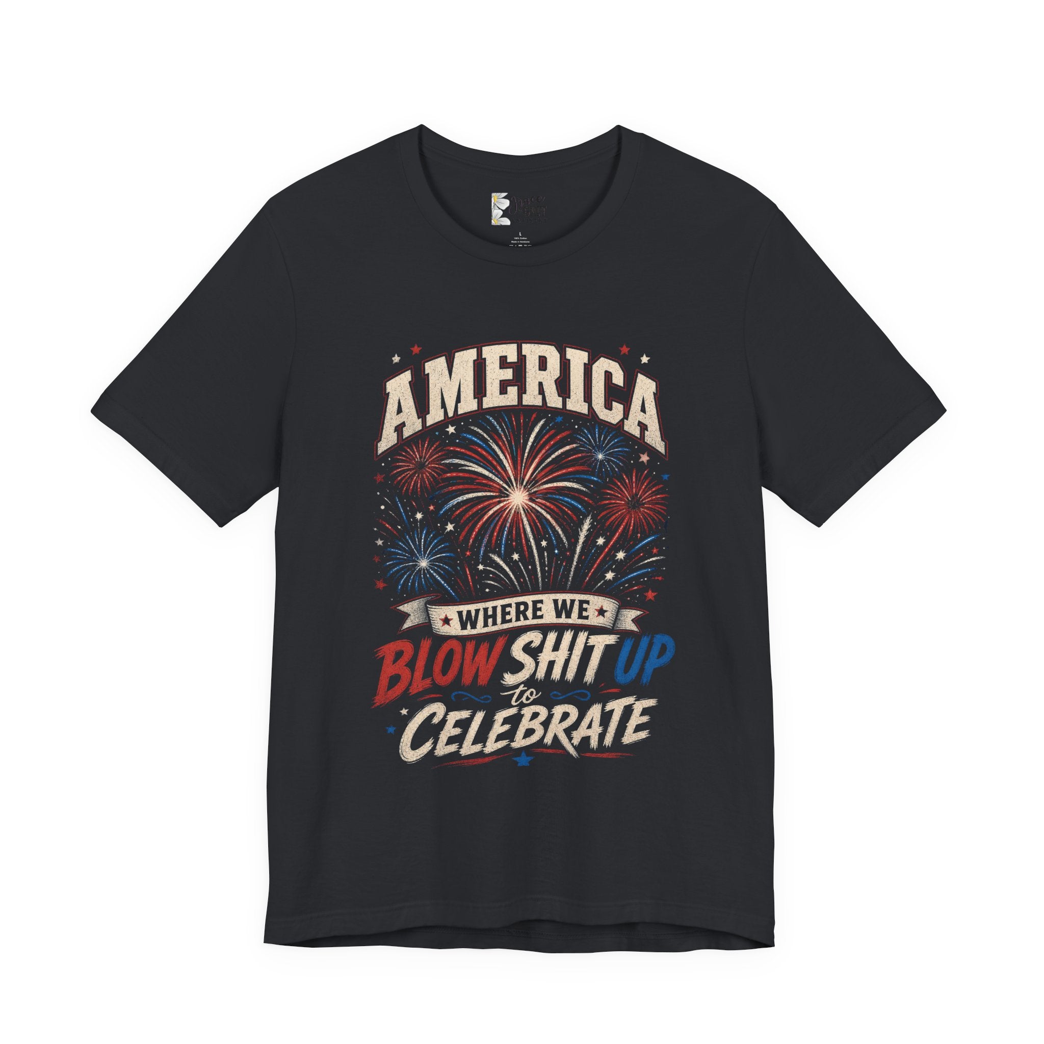 America Fireworks Celebrate Tee | Patriotic Fourth of July Shirt