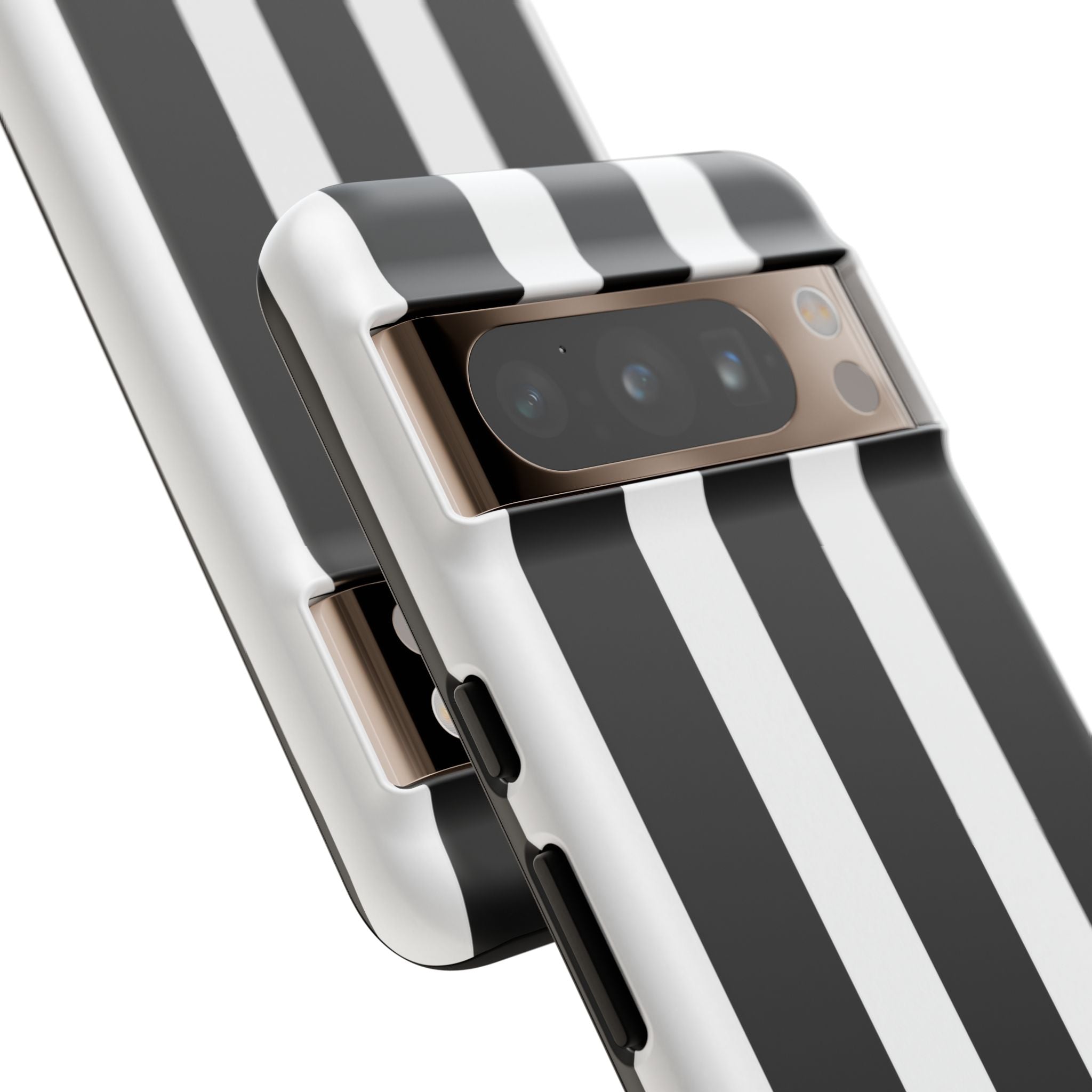 Black & White Vertical Stripe Phone Case — Tough Protective iPhone Cover