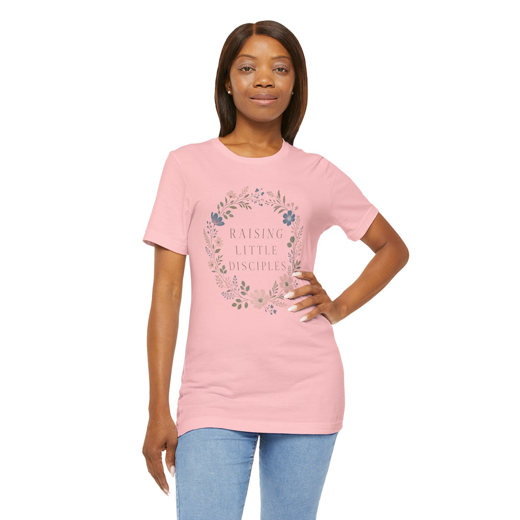T-Shirt — "Raising Little Disciples" Floral Kids Ministry Tee