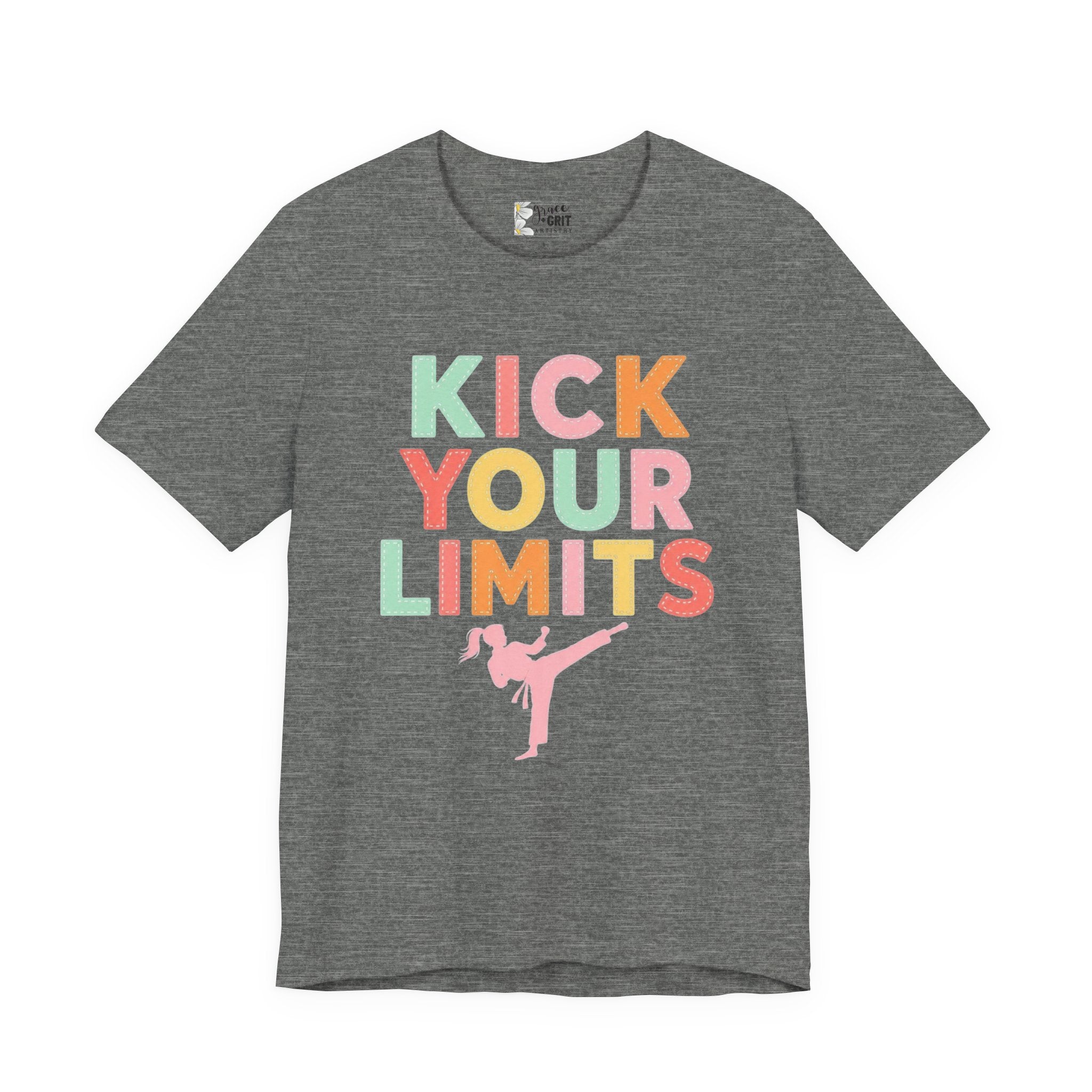 Kick Your Limits T-Shirt | Motivational Martial Arts Graphic Tee