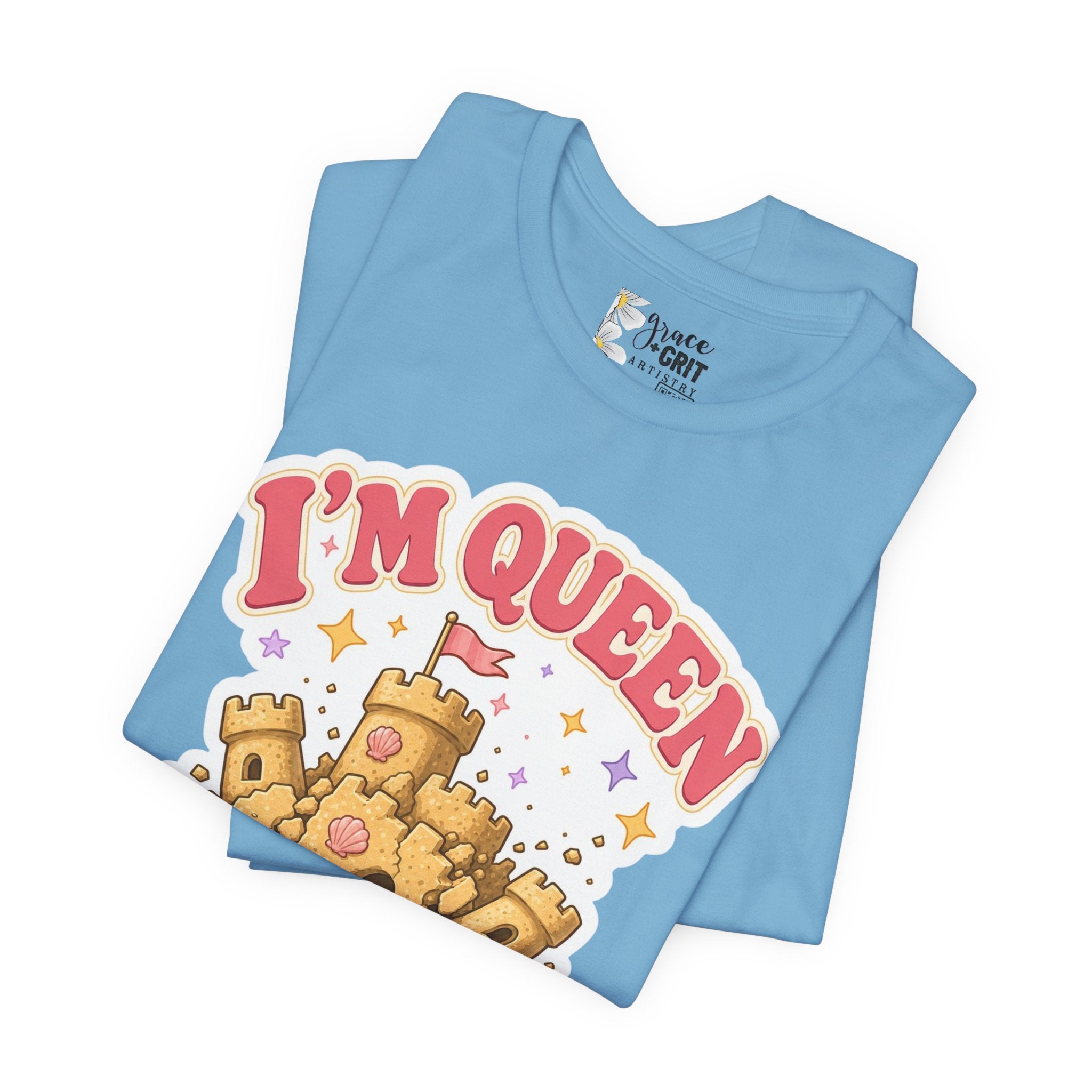 I'm Queen Sandcastle Tee | Cute Beach Princess Graphic Shirt