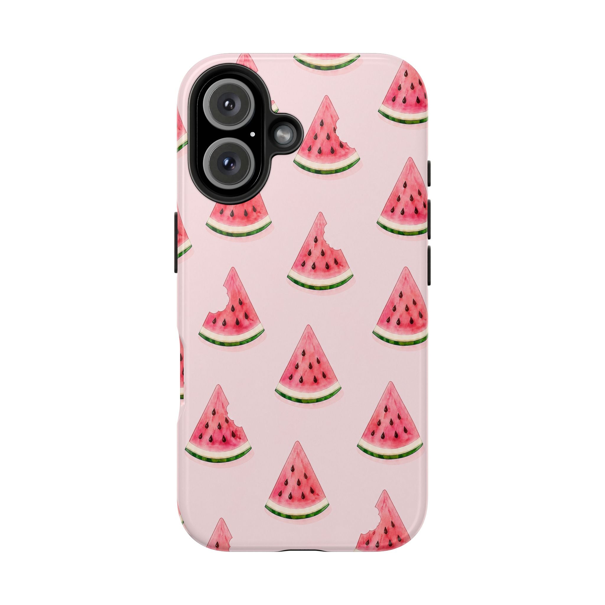 Watermelon Slice Tough Phone Case — Pink Fruit Pattern, Summer Phone Cover