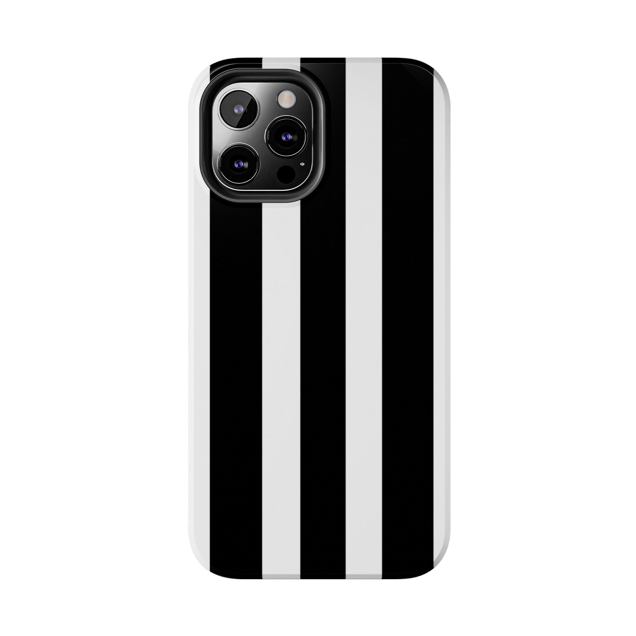 Black & White Bold Stripe Phone Case — Tough Protective Cover