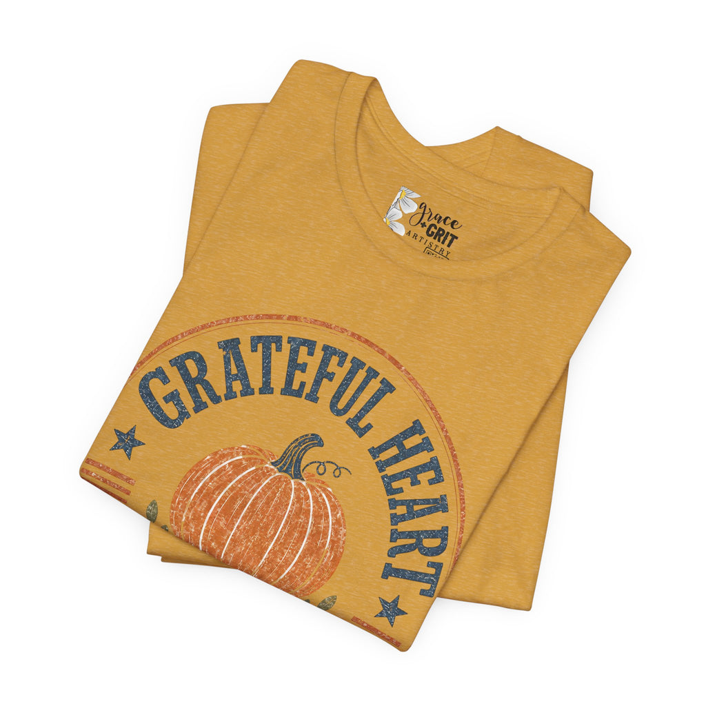 Grateful Hearts Thanksgiving Pumpkin Tee