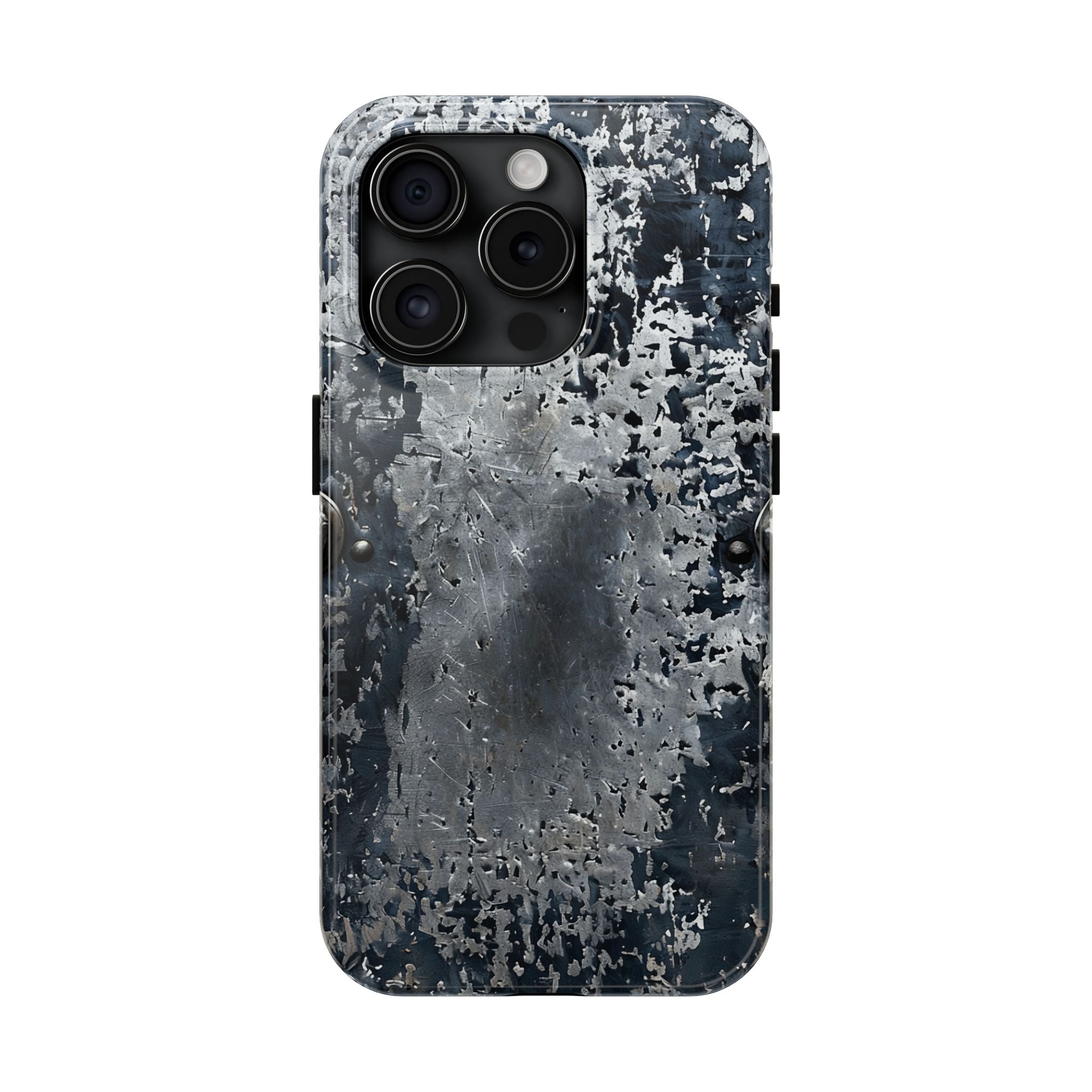 Rugged Distressed Metal Phone Case — Industrial Grunge iPhone Cover