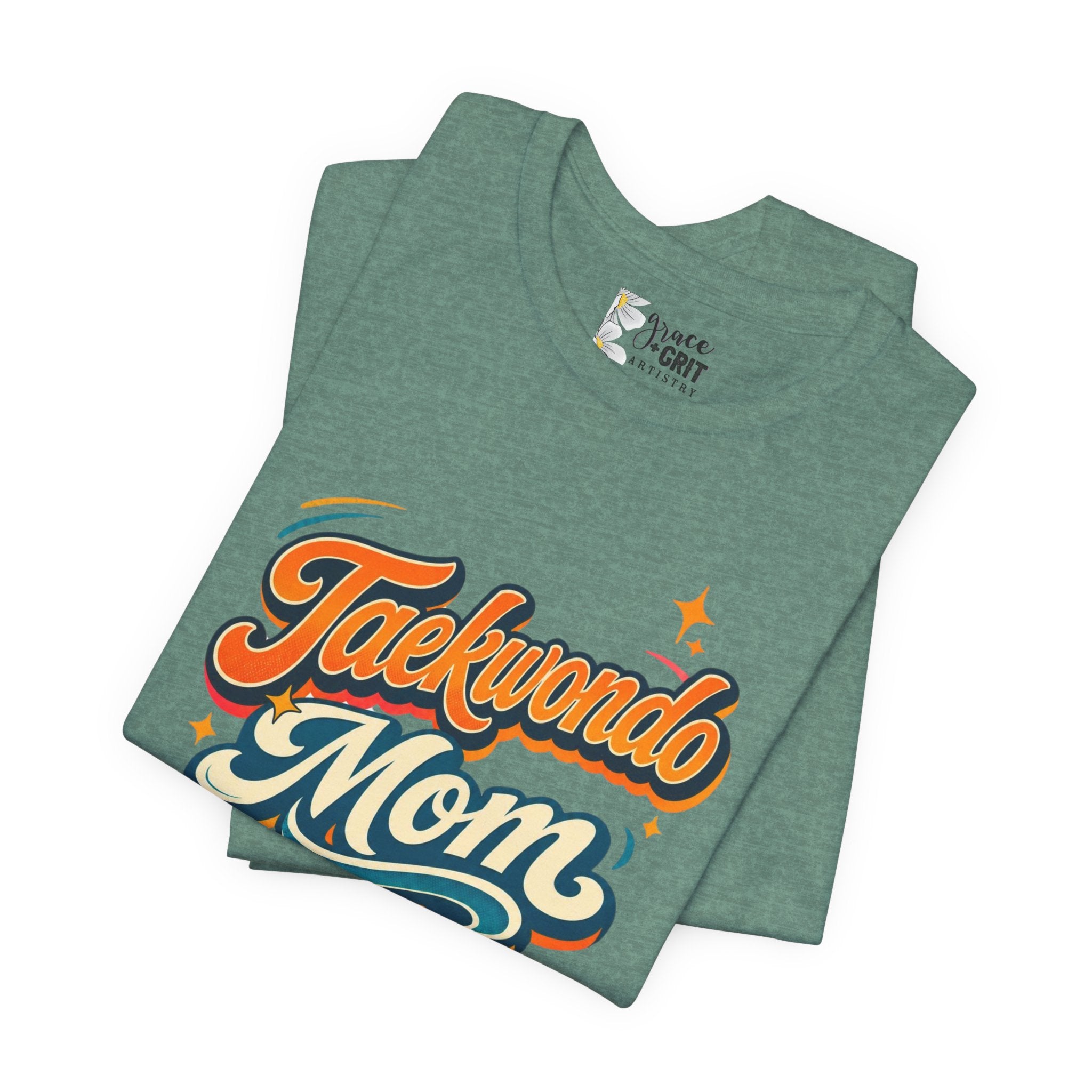 Taekwondo Mom T-Shirt | Retro Script Martial Arts Mom Tee