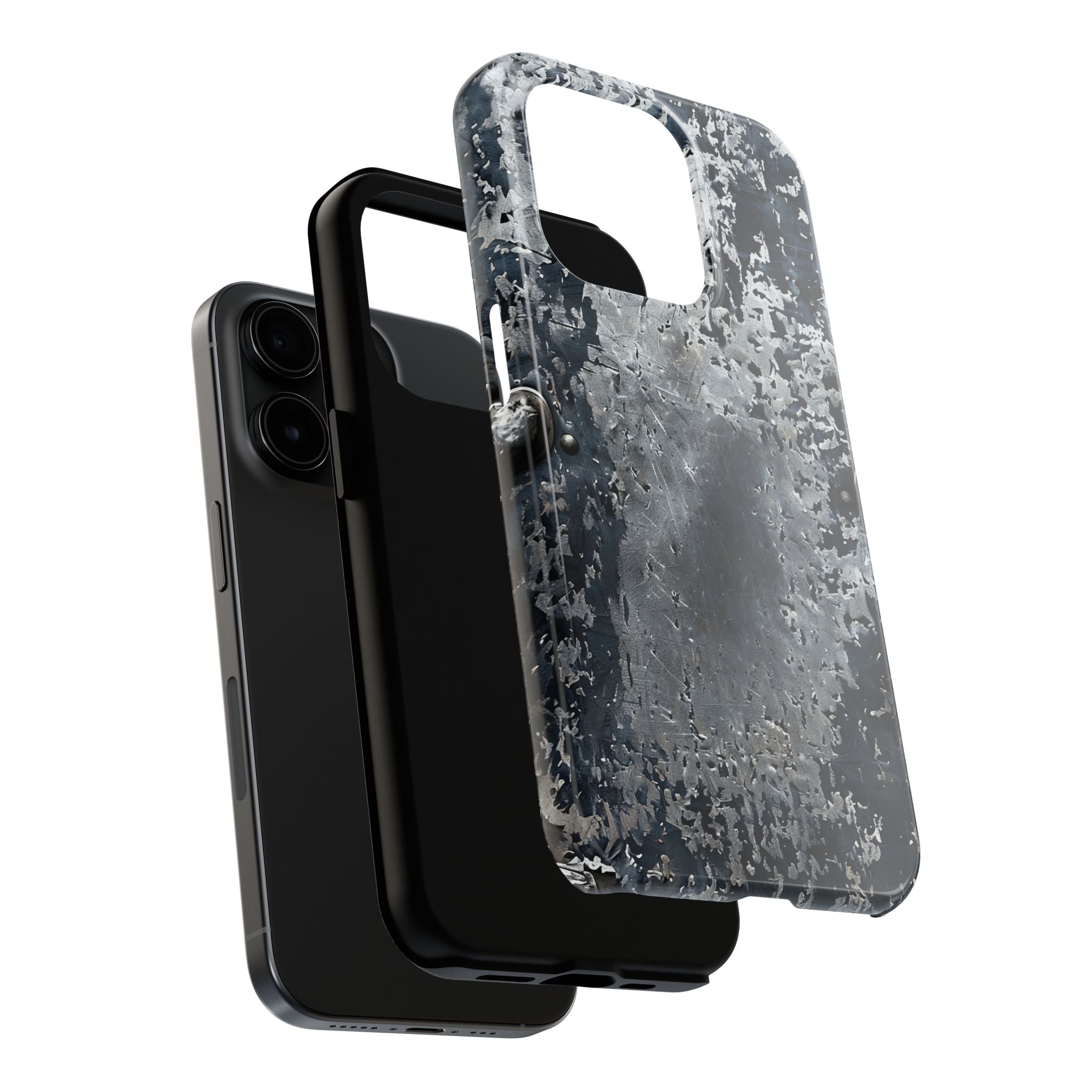 Rugged Distressed Metal Phone Case — Industrial Grunge iPhone Cover