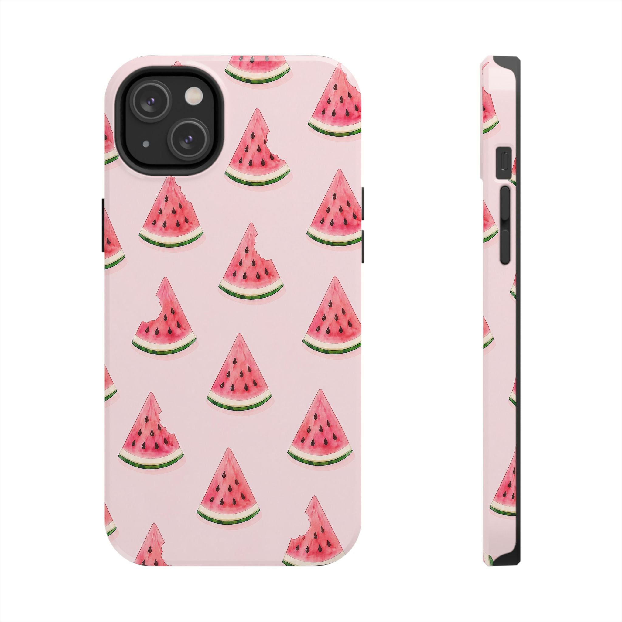 Watermelon Slice Tough Phone Case — Pink Fruit Pattern, Summer Phone Cover