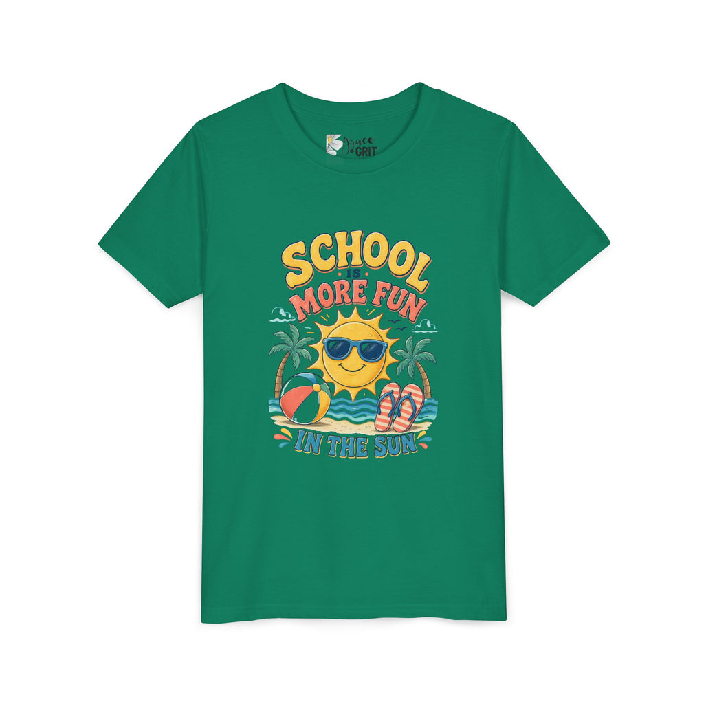 Youth Tee — "School Is More Fun in the Sun" Summer Vacation Shirt
