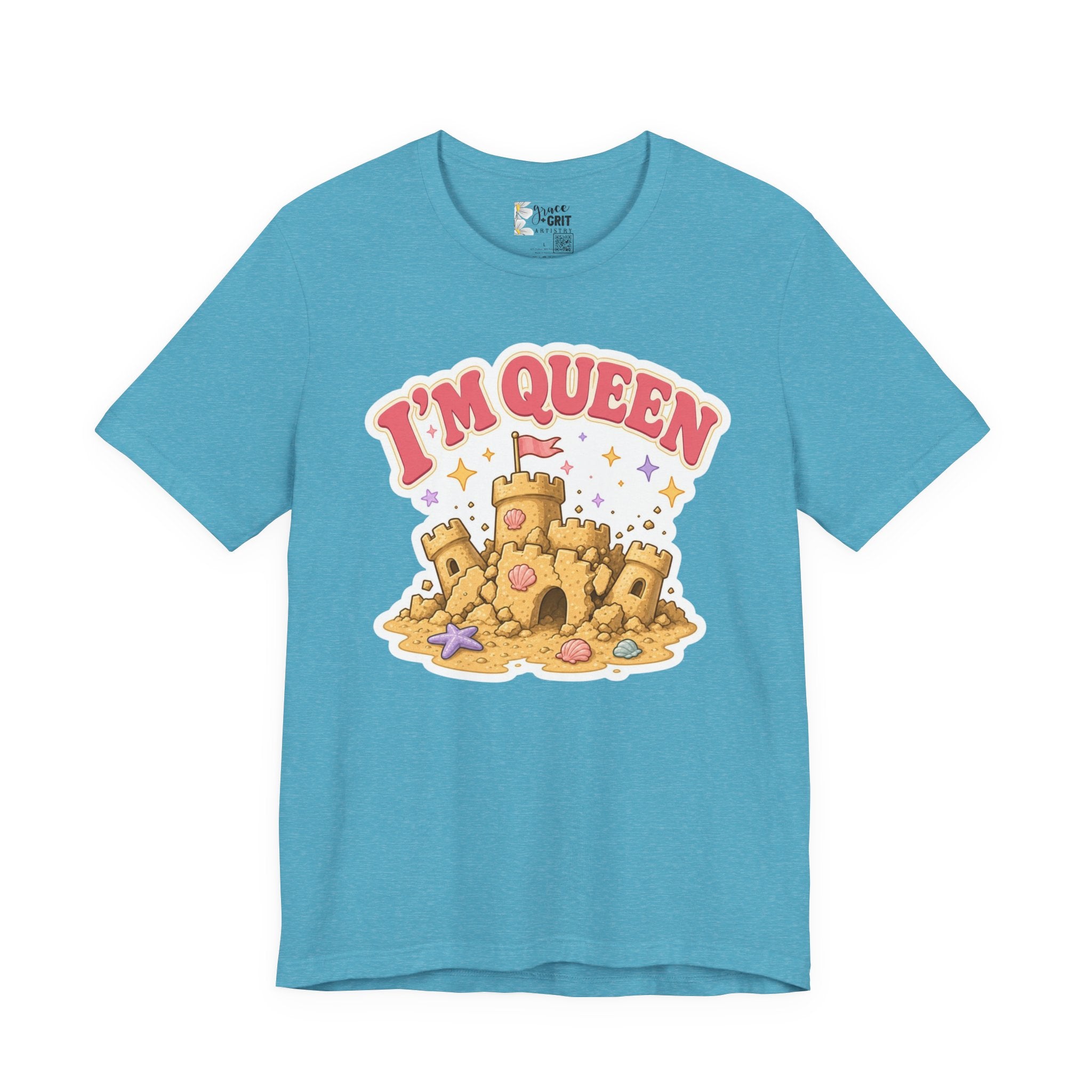 I'm Queen Sandcastle Tee | Cute Beach Princess Graphic Shirt
