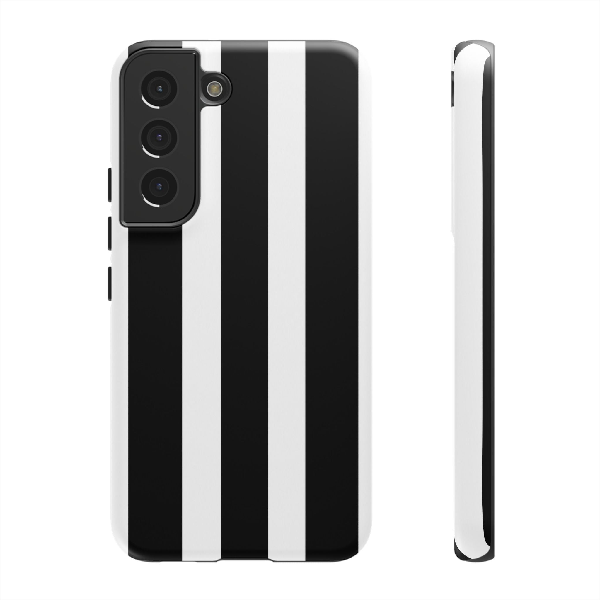 Black & White Vertical Stripe Phone Case — Tough Protective iPhone Cover