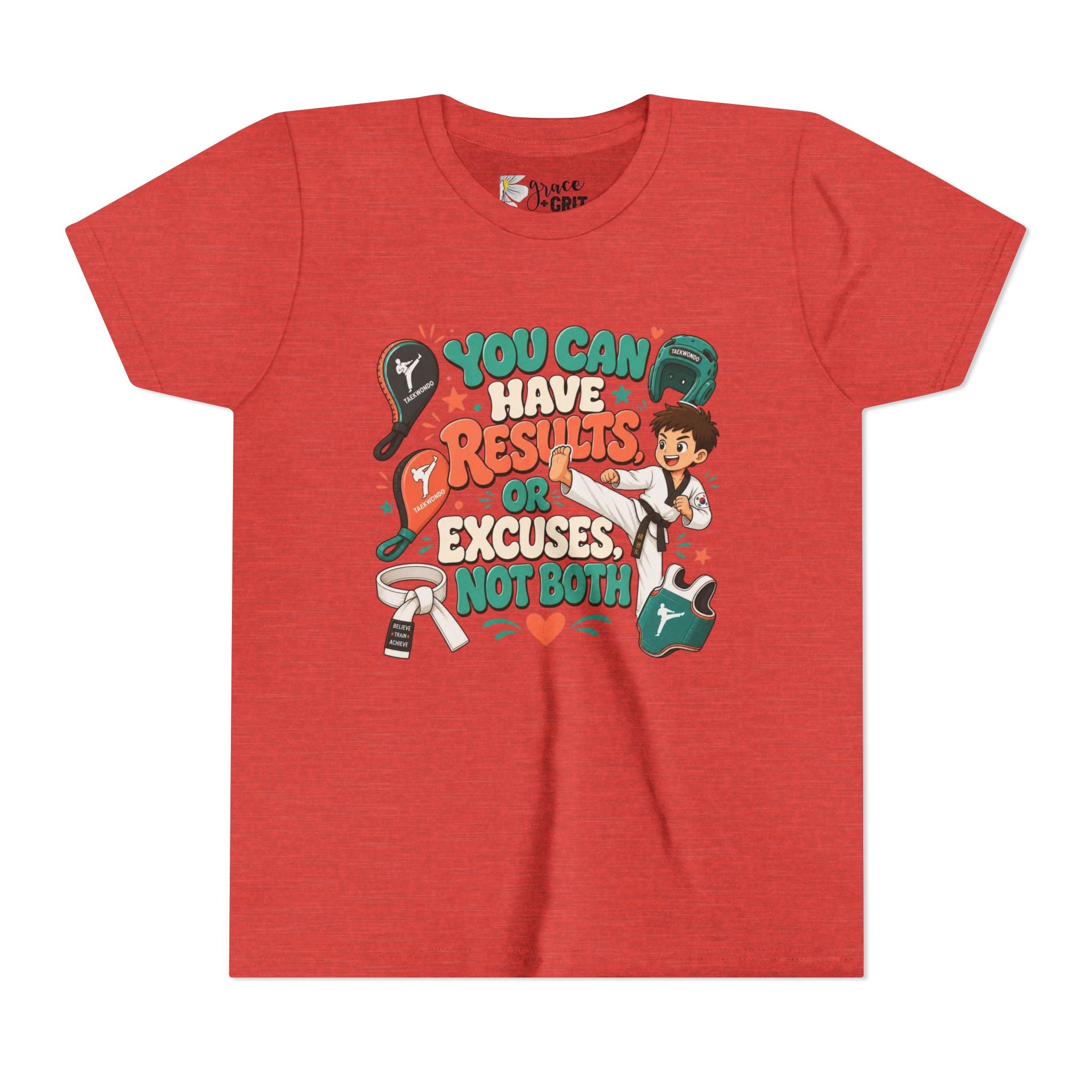 You Can Have Results Or Excuses Not Both Youth Tee | Motivational Kid Shirt