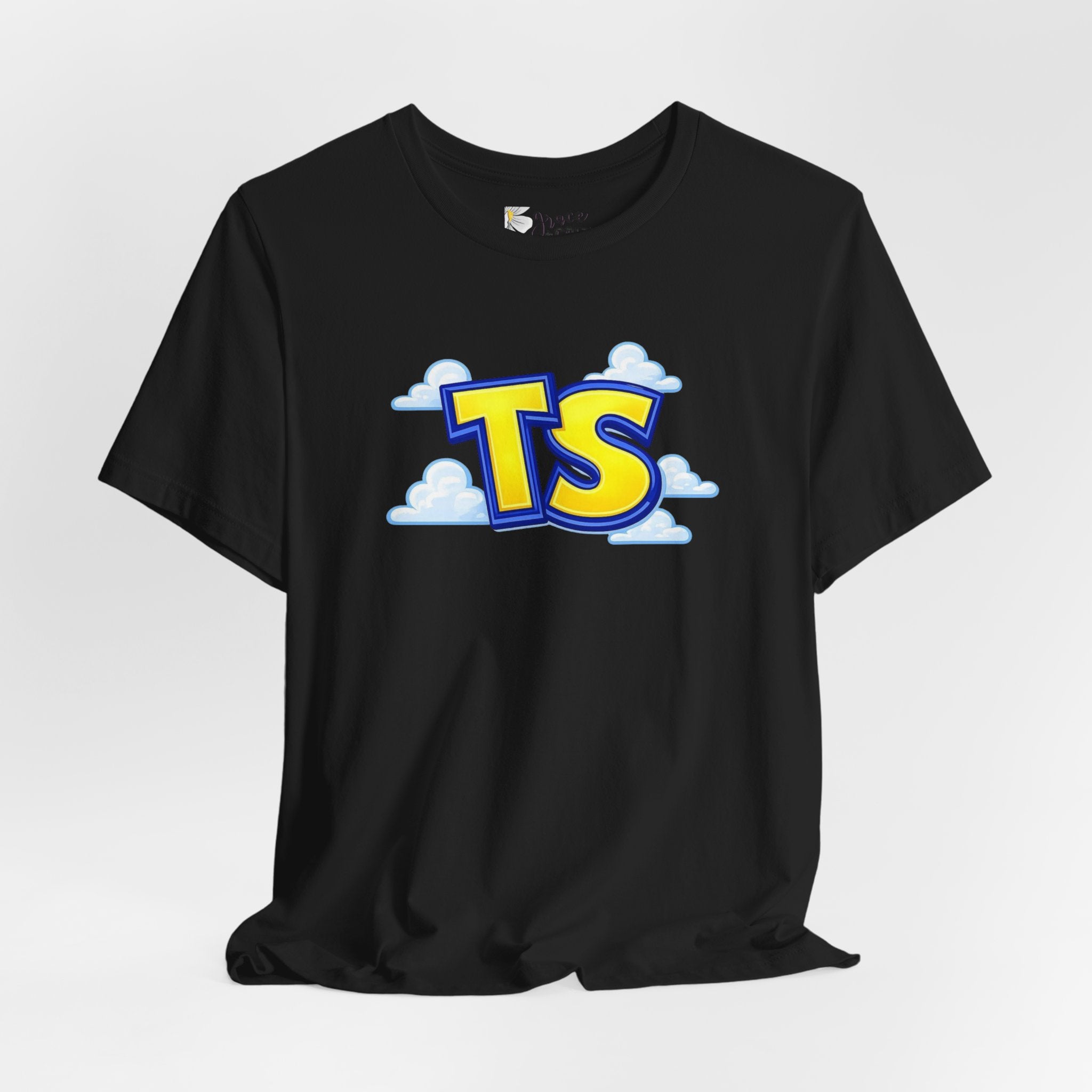 TS Cloud Logo T-Shirt — Playful Retro Graphic Tee