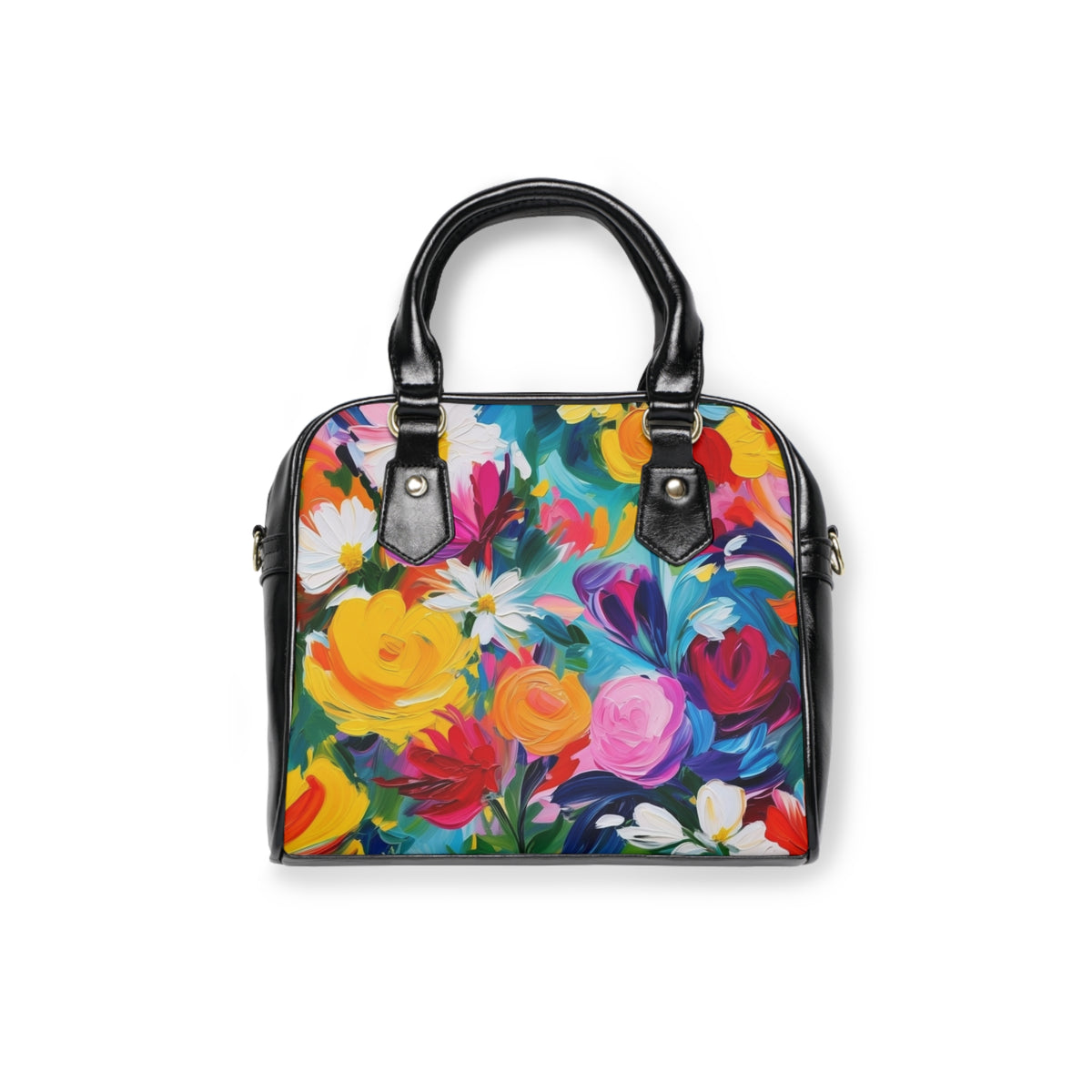 Colorful Floral Shoulder Handbag