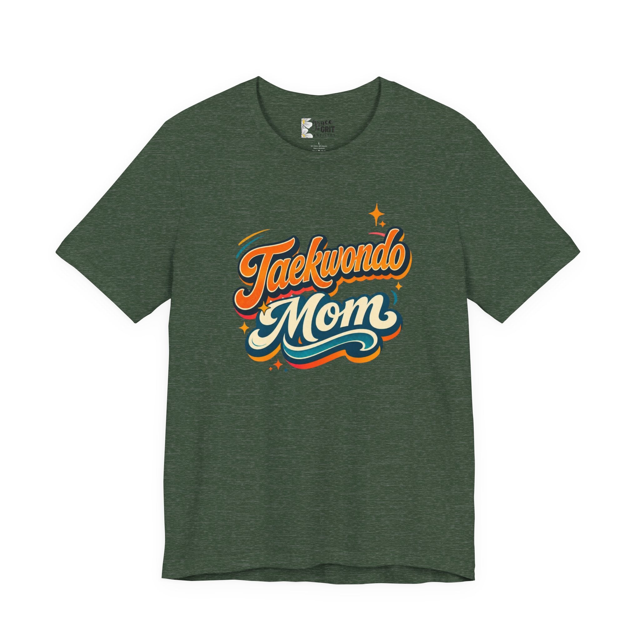 Taekwondo Mom T-Shirt | Retro Script Martial Arts Mom Tee