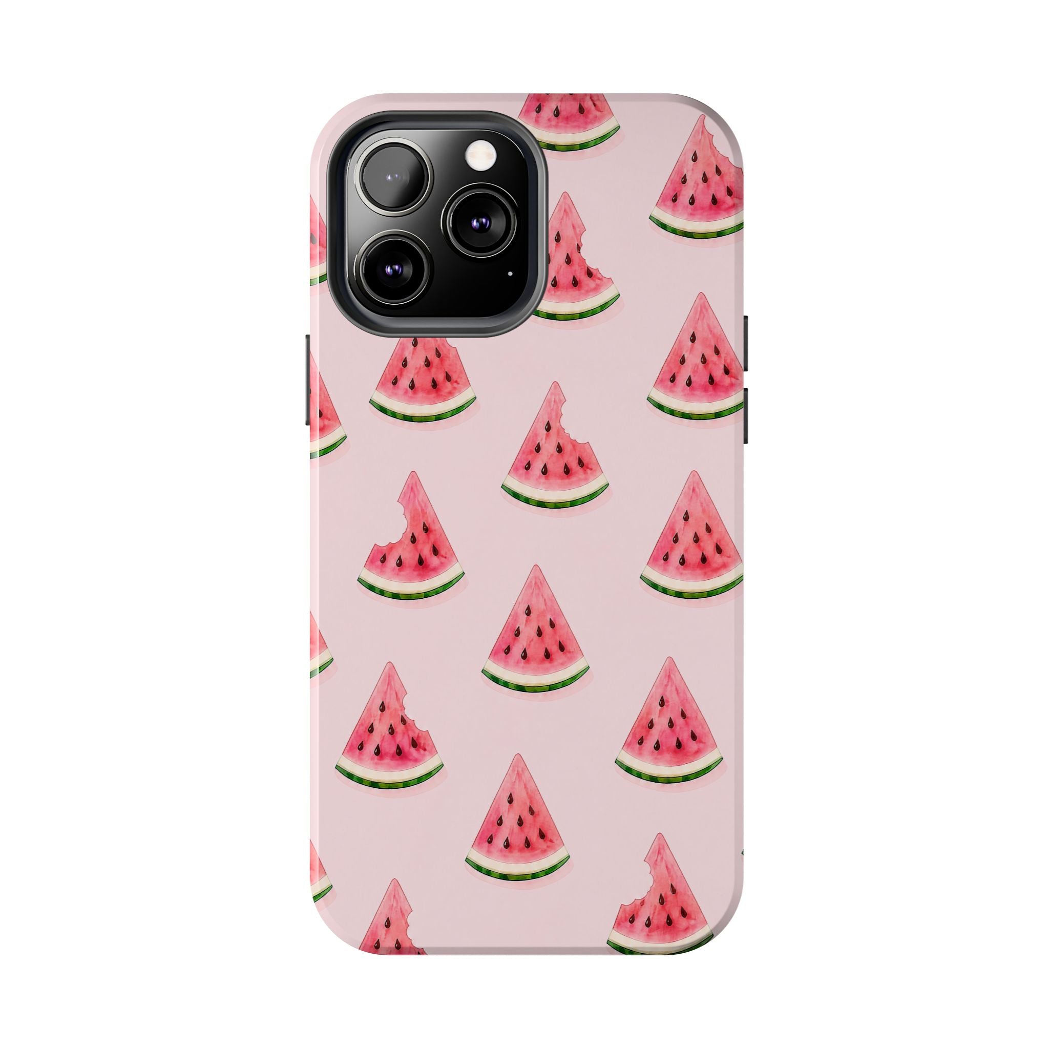 Watermelon Slice Tough Phone Case — Pink Fruit Pattern, Summer Phone Cover